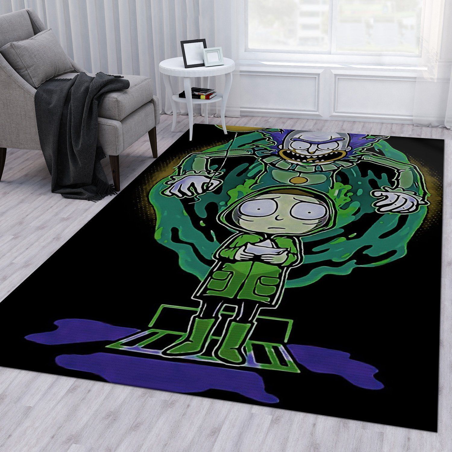 Rick And Morty Area Rug For Christmas Living Room Rug Home Decor Floor Decor - Indoor Outdoor Rugs