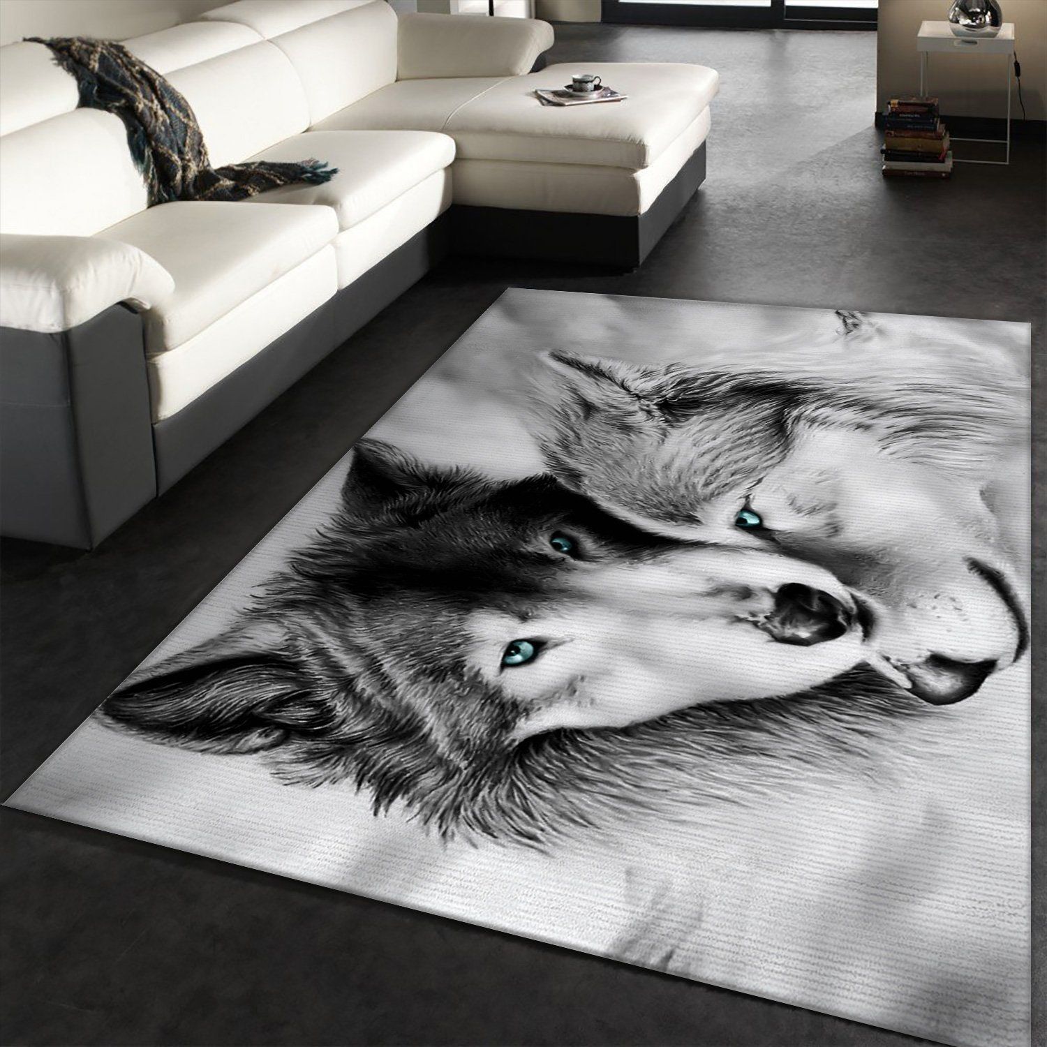 Wolf Rug Carpet Titles - Indoor Outdoor Rugs