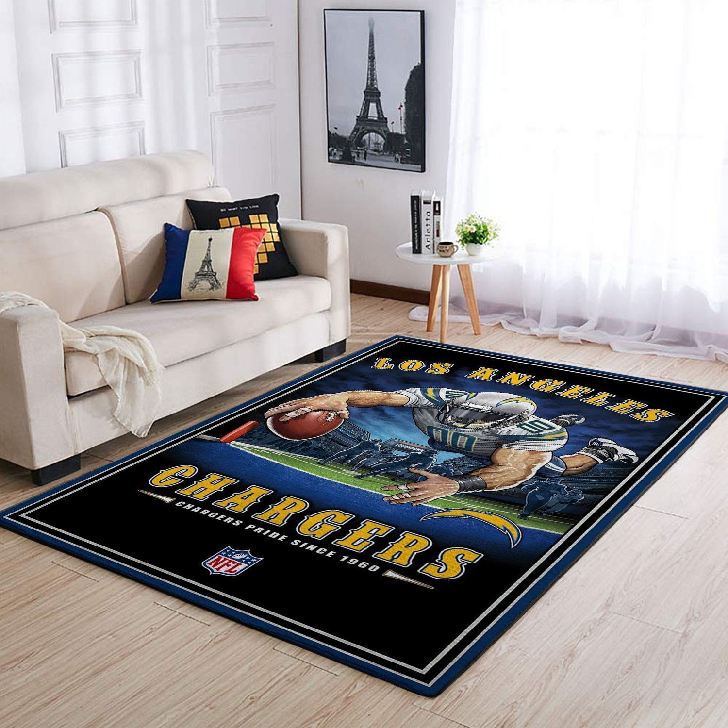 Los Angeles Chargers Nfl Team Pride Nice Gift Home Decor Rectangle Area Rug - Indoor Outdoor Rugs