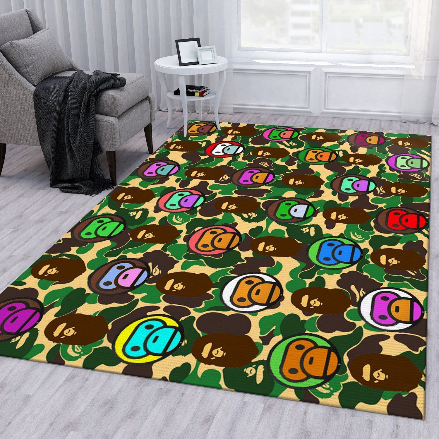 Bape Area Rug For Christmas Living Room Rug US Gift Decor - Indoor Outdoor Rugs