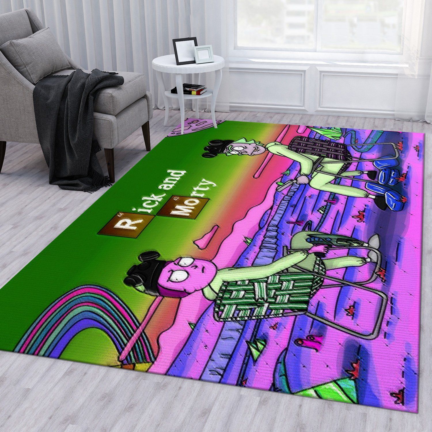 Rick Morty Breaking Bad Area Rug For Christmas Living Room Rug Home Decor Floor Decor - Indoor Outdoor Rugs