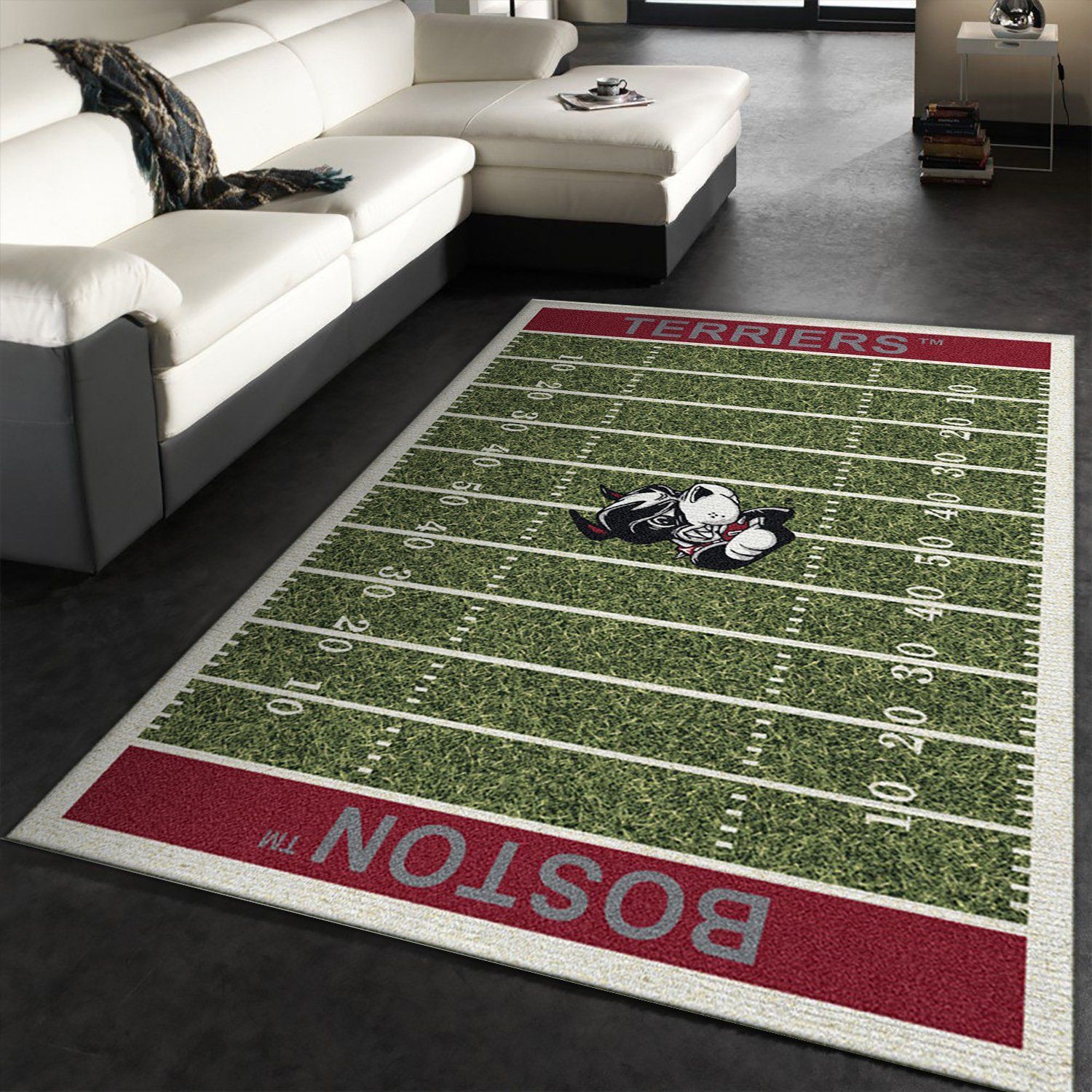 College Boston NFL Team Logo Area Rug, Living Room Rug, US Gift Decor - Indoor Outdoor Rugs