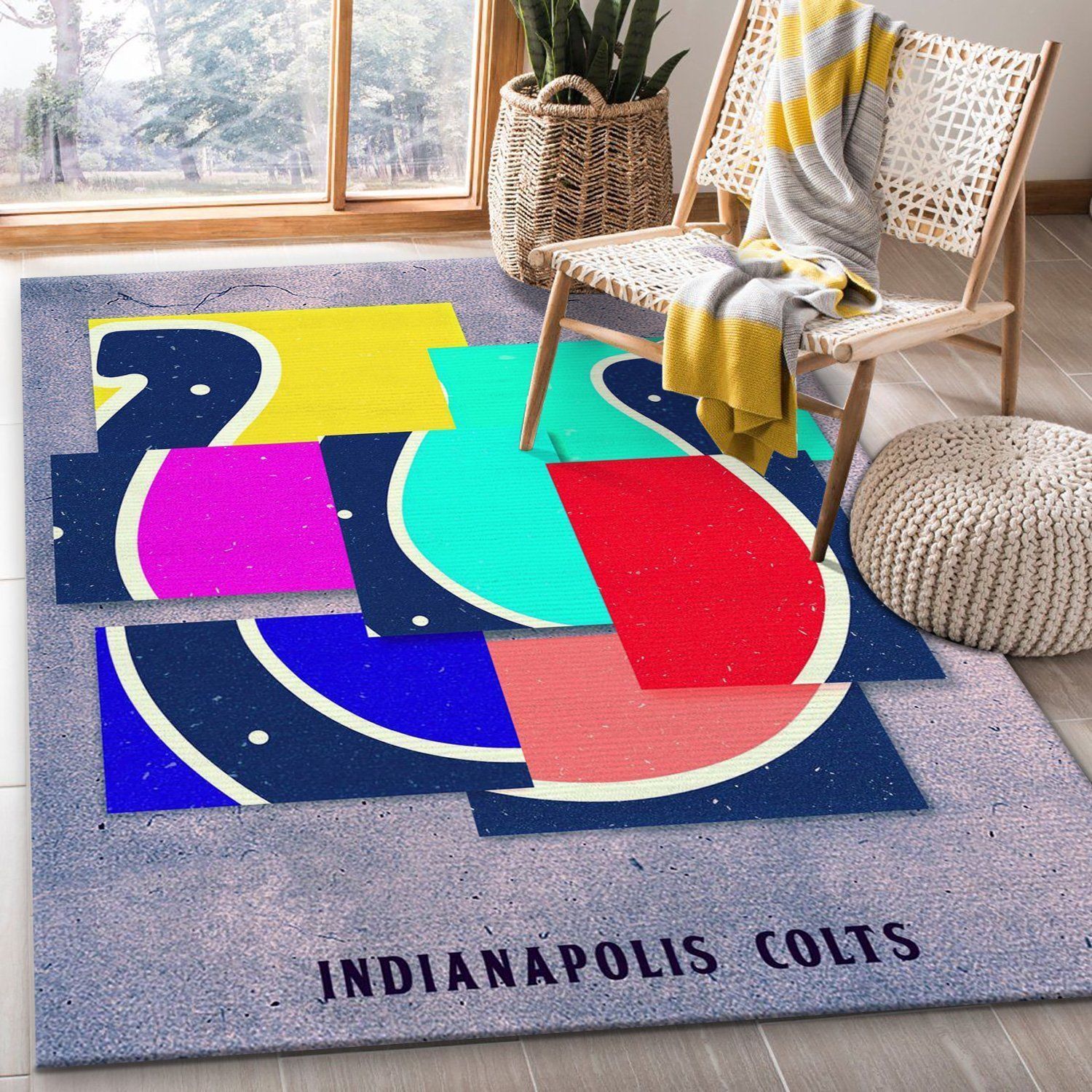 Indianapolis Colts NFL Rug Living Room Rug US Gift Decor - Indoor Outdoor Rugs