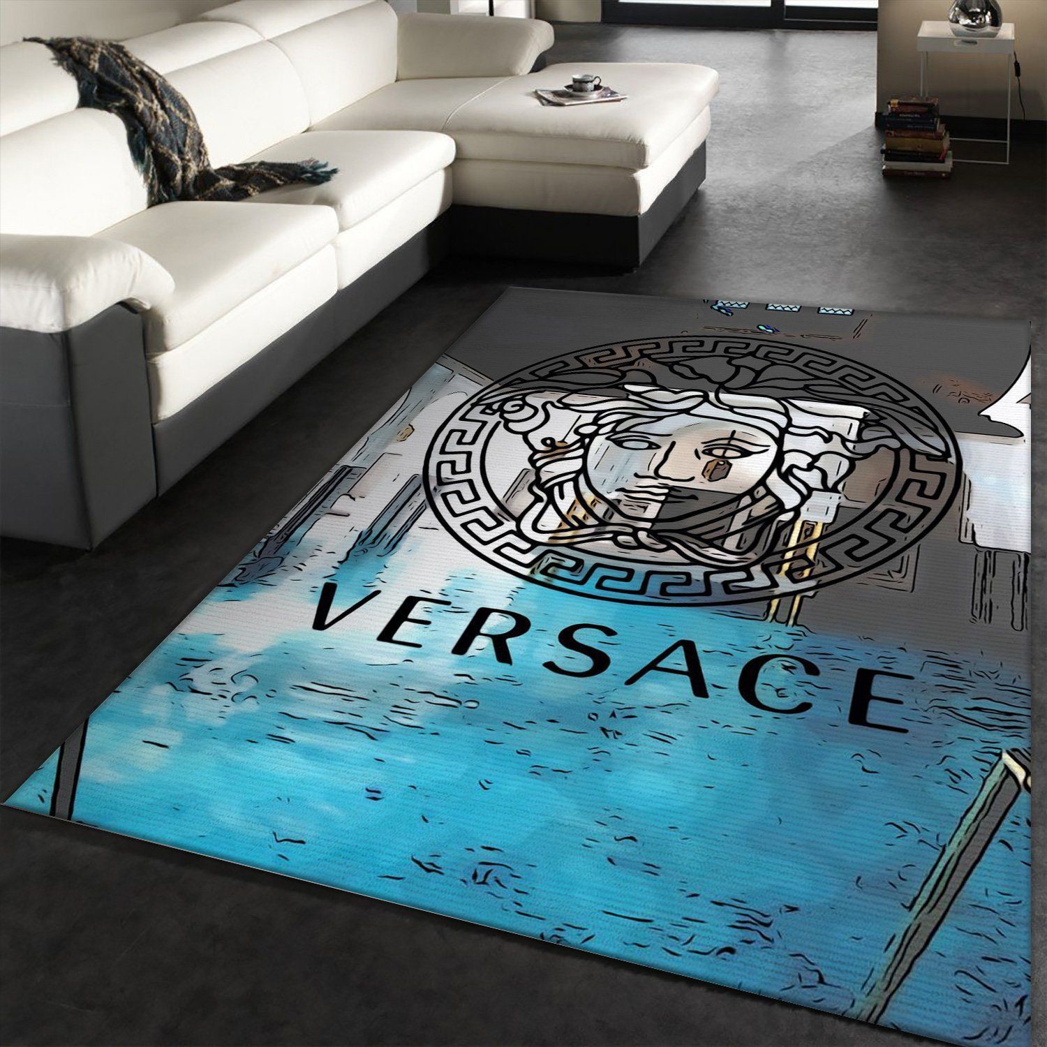 Versace Area Rugs Living Room Rug Christmas Gift US Decor - Indoor Outdoor Rugs