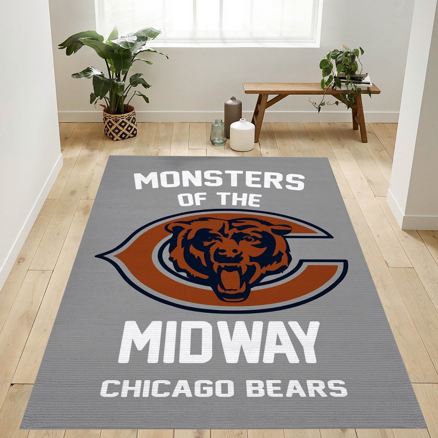 Monsters Of The Midway Nfl Logo Area Rug For Gift Bedroom Rug Home Decor Floor Decor - Indoor Outdoor Rugs