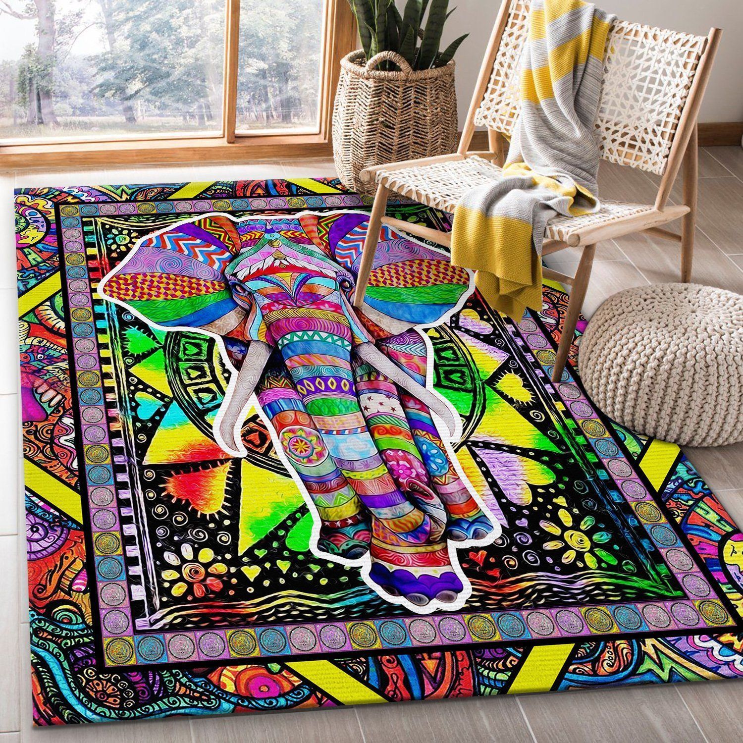 Elephant Rug Area Rugs - Indoor Outdoor Rugs