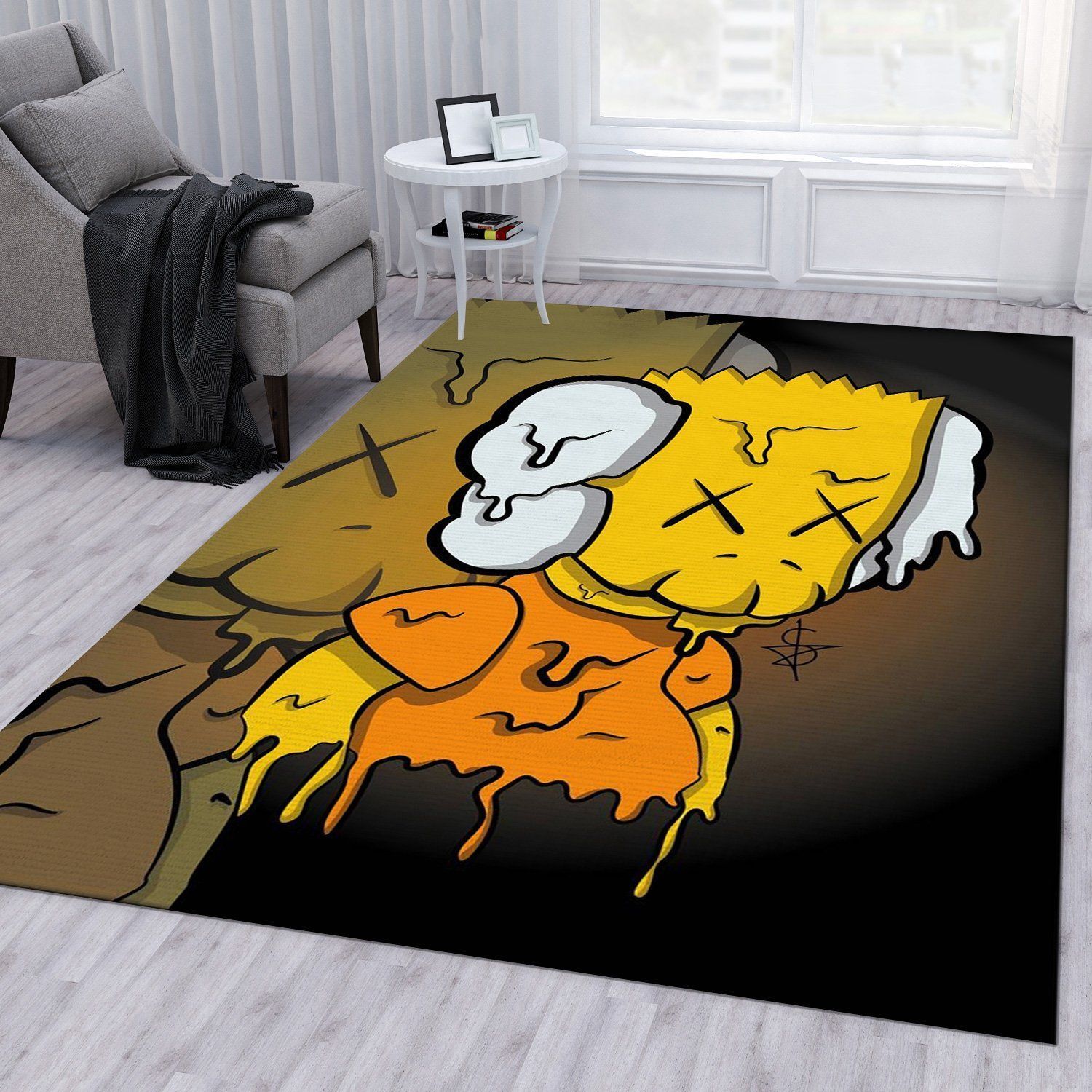 Kaws Bart Fashion Brand Area Rug For Christmas Living Room Rug Home Decor Floor Decor - Indoor Outdoor Rugs