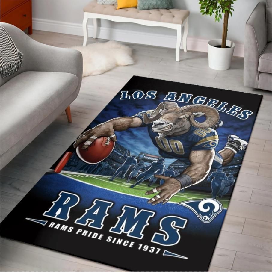 Los Angeles Rams Rams Pride Since 1937 Nfl Area Rug Rugs For Living Room Rug Home Decor - Indoor Outdoor Rugs