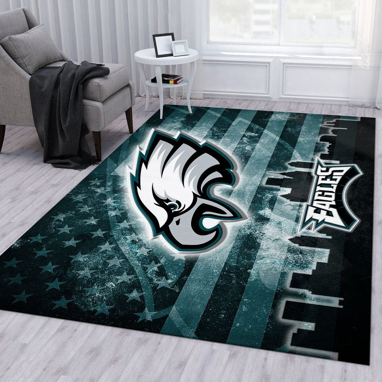 Philadelphia Eagles NFL Rug Bedroom Rug US Gift Decor - Indoor Outdoor Rugs