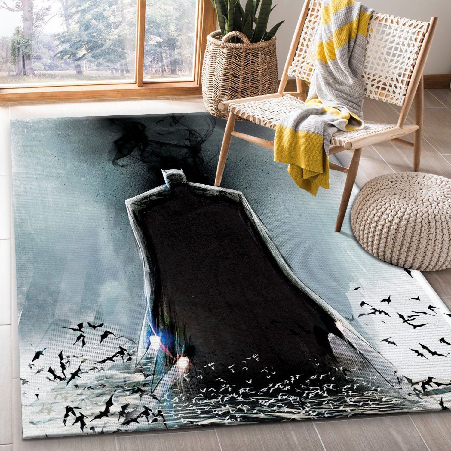 Black Mirror DC Area Rug, Living room and bedroom Rug, Home US Decor - Indoor Outdoor Rugs