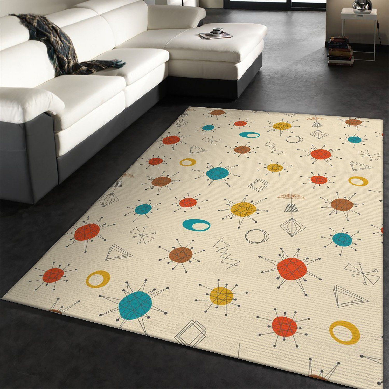 Midcentury Pattern 105 Area Rug For Christmas, Kitchen Rug, Home Decor Floor Decor - Indoor Outdoor Rugs