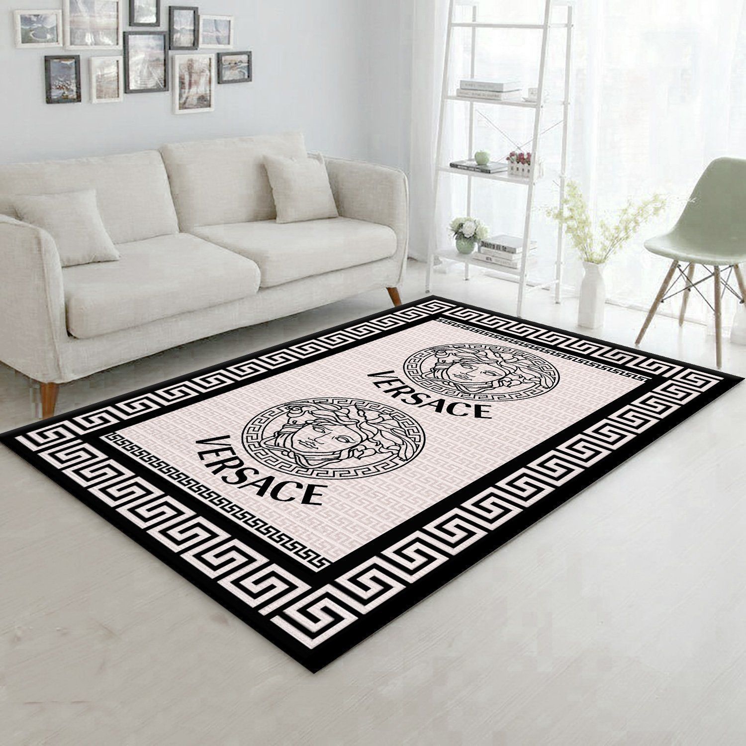 Versace Combine The Two Logos Living Room Area Carpet Living Room Rugs The US Decor - Indoor Outdoor Rugs