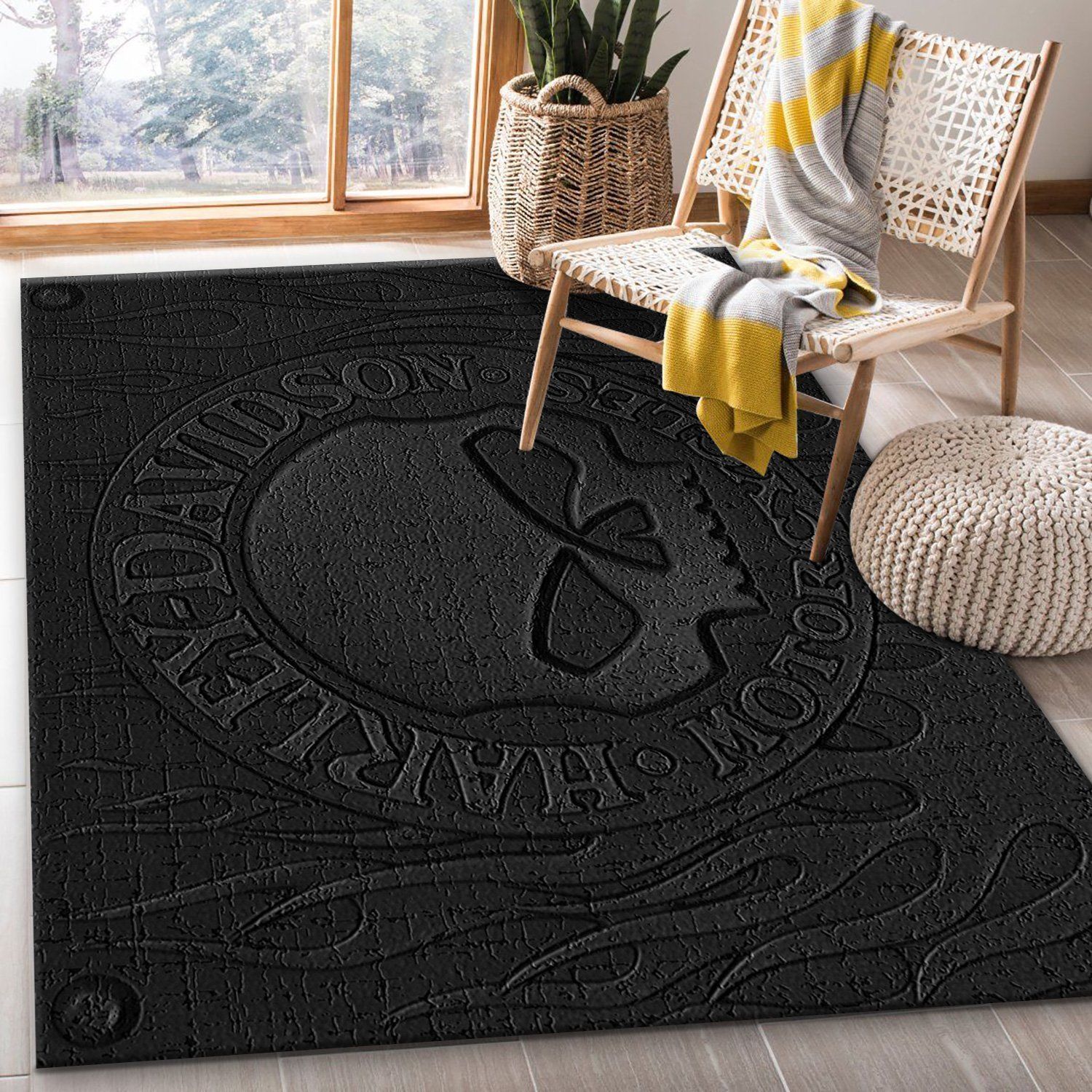 Harley Davidson Ver9 Area Rug Bedroom Rug Christmas Gift US Decor - Indoor Outdoor Rugs