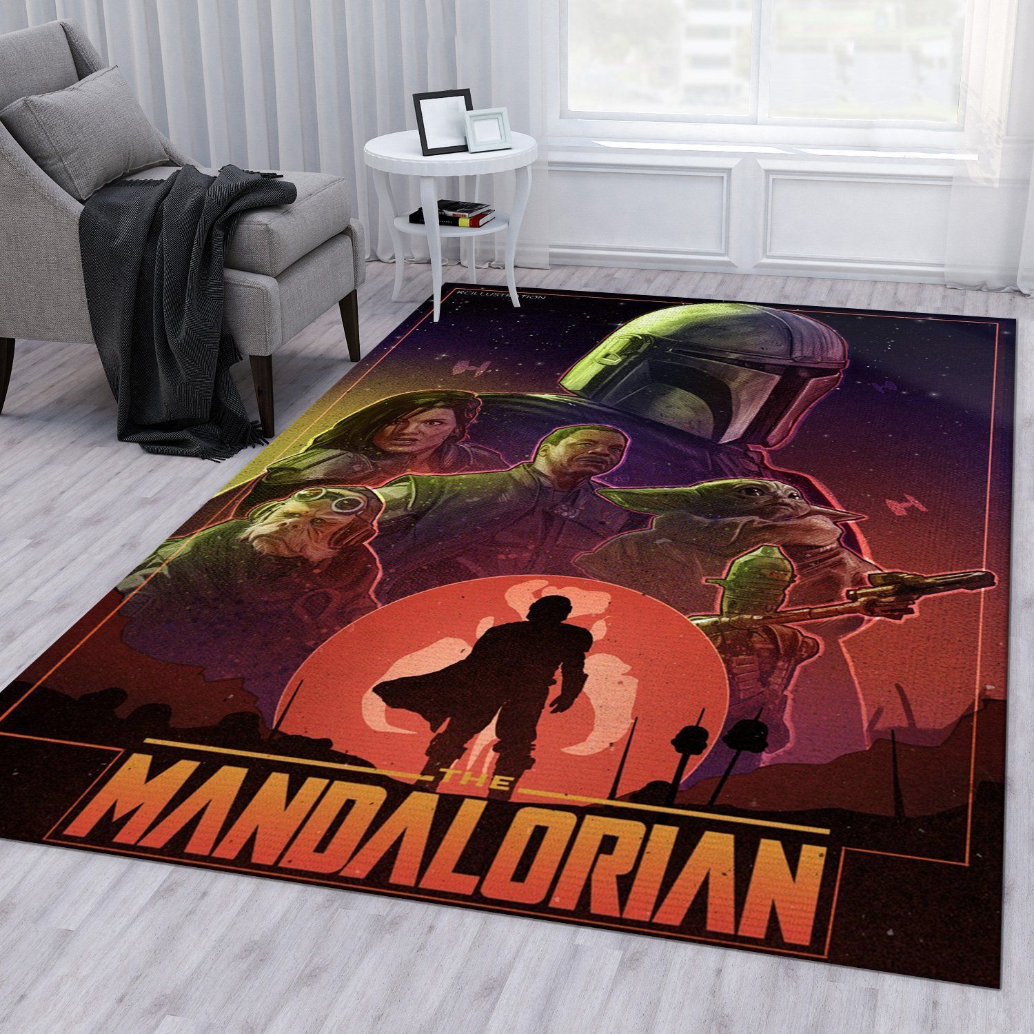 Mandalorian Baby Yoda Ver36 Christmas Gift Rug Living Room Rug US Gift Decor - Indoor Outdoor Rugs