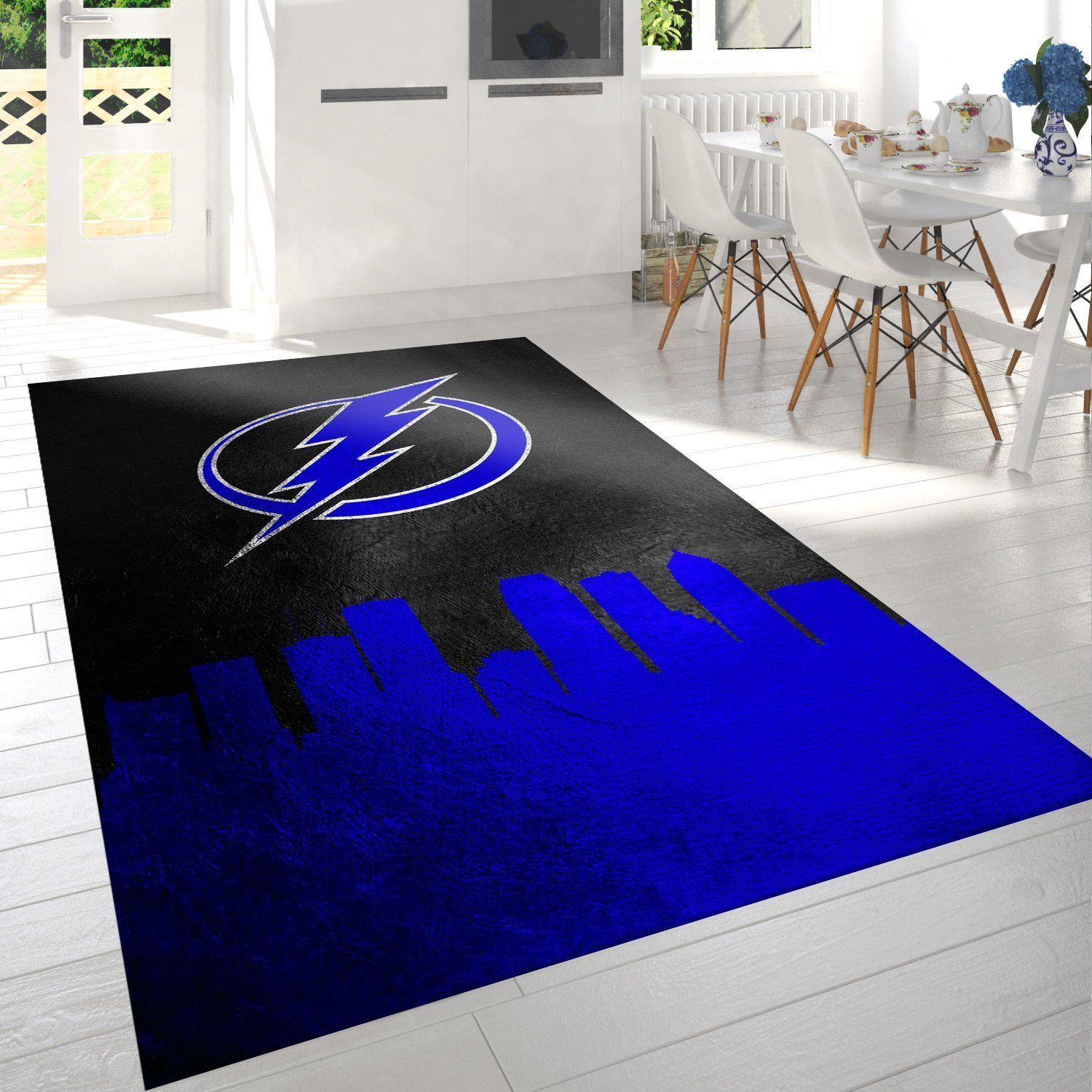 Tampa Bay Lightning Nfl Team Logo Rug Living Room Rug US Gift Decor - Indoor Outdoor Rugs