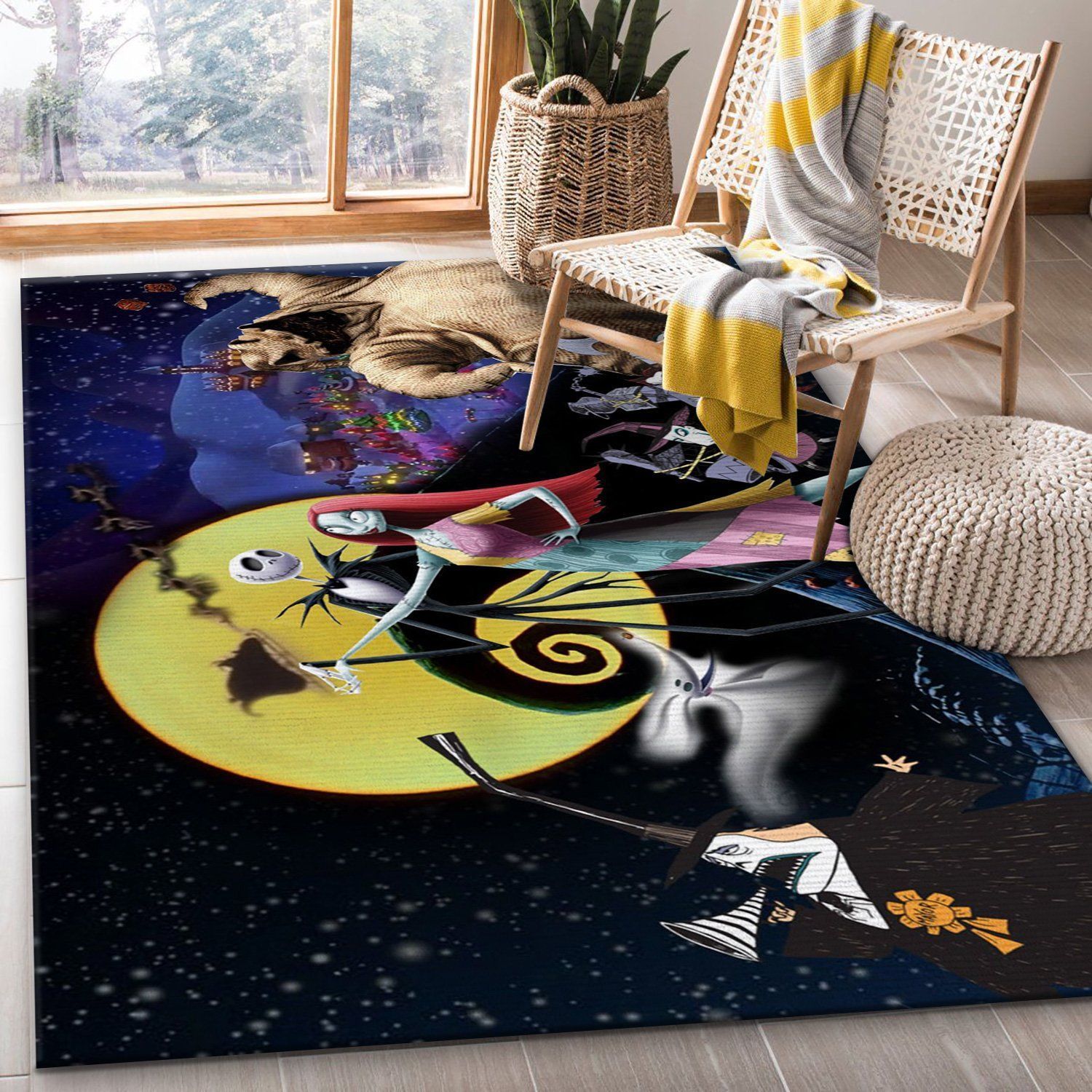 Nightmare Before Christmas Ver4 Movie Area Rug Bedroom Rug US Gift Decor - Indoor Outdoor Rugs