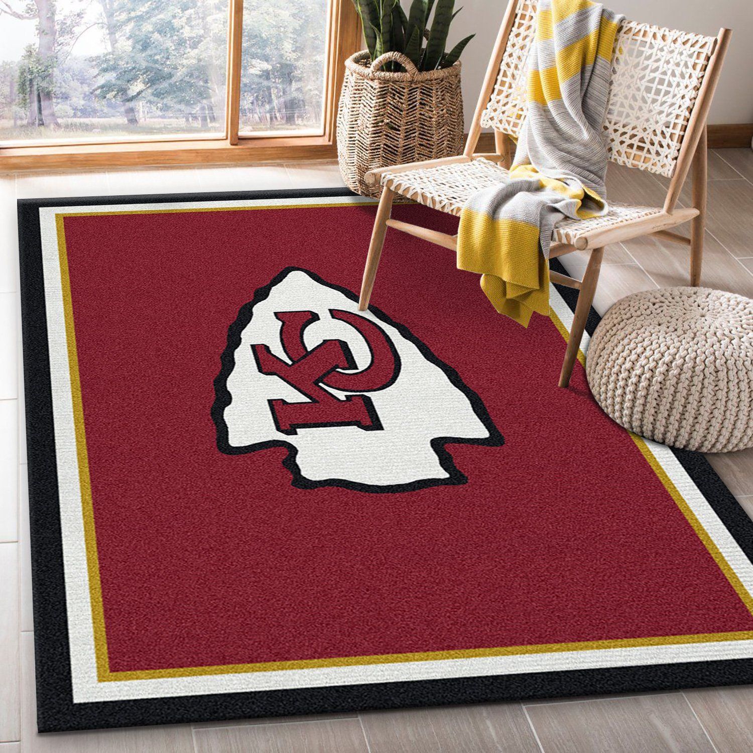 Nfl Spirit Kansas City Chiefs Area Rug For Christmas, Kitchen Rug, US Gift Decor - Indoor Outdoor Rugs