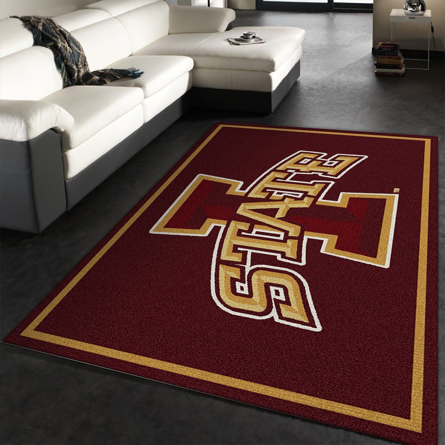 College Spirit Iowa State Sport Area Rug Team Logo Home Decor Floor Decor - Indoor Outdoor Rugs