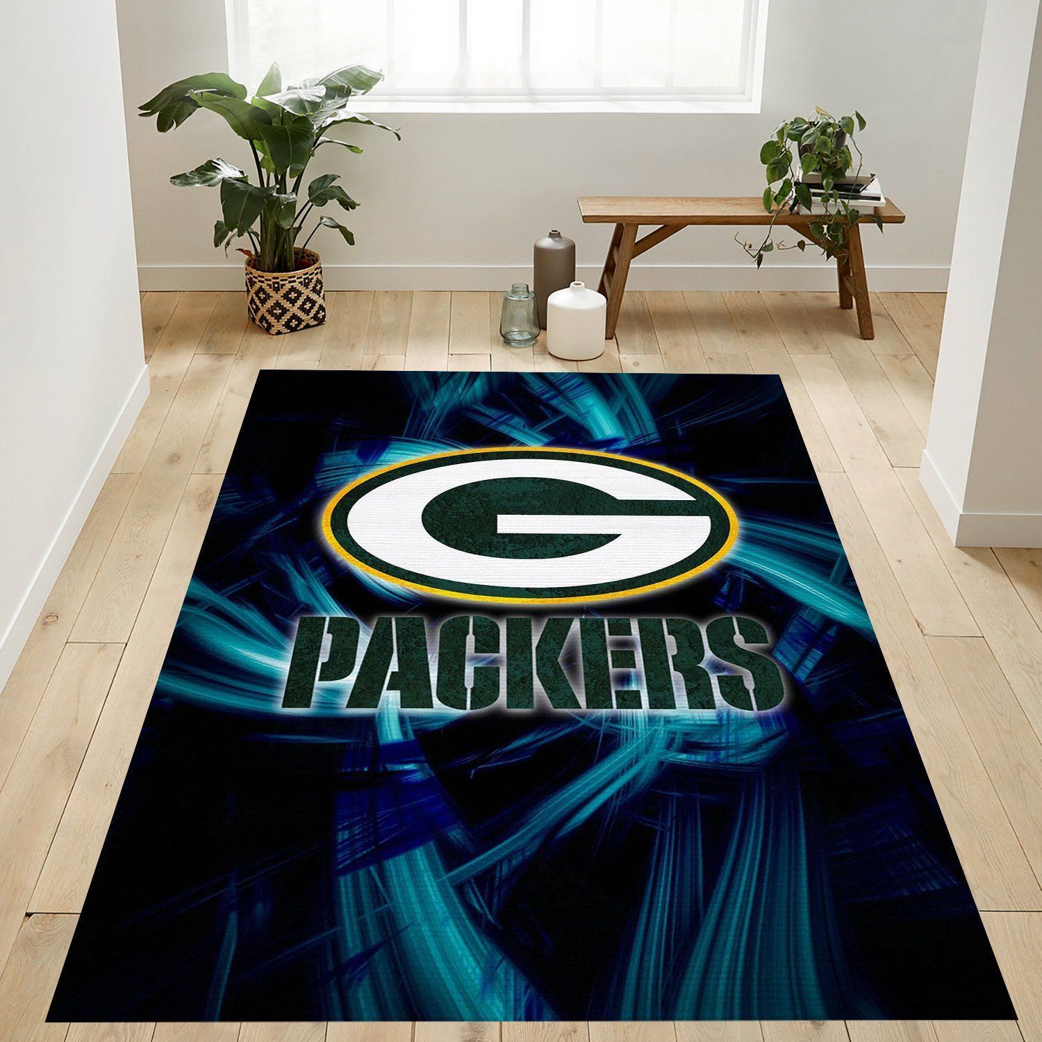 Green Bay Packers Nfl Area Rug Bedroom Rug Home Decor Floor Decor - Indoor Outdoor Rugs