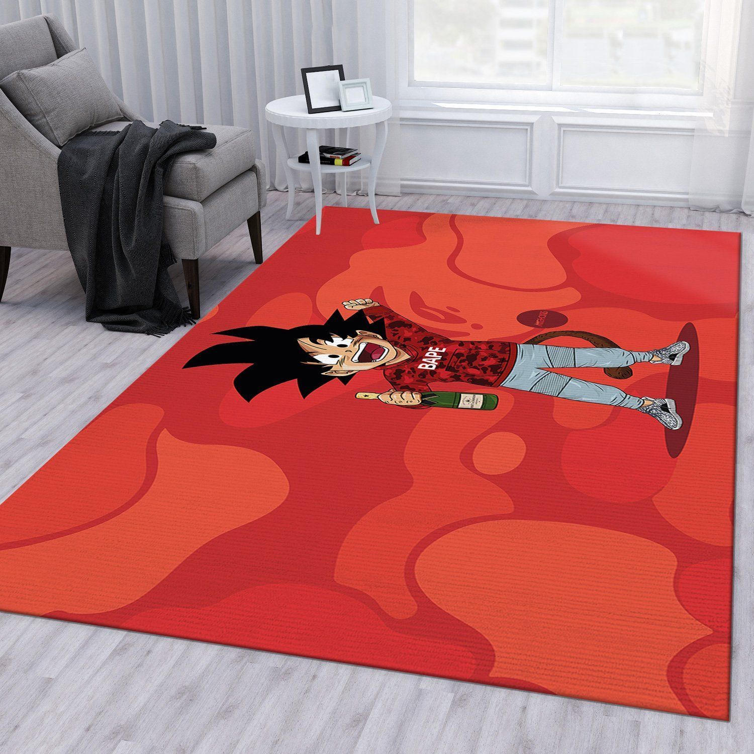 Bape Dragon Ball Rug Living Room Rug Family Gift US Decor - Indoor Outdoor Rugs