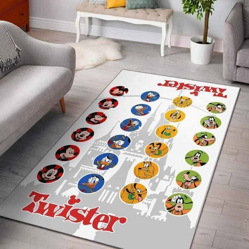 Disney Twister Living Room Area Rug, Kitchen Rug, Christmas Gift US Decor - Indoor Outdoor Rugs