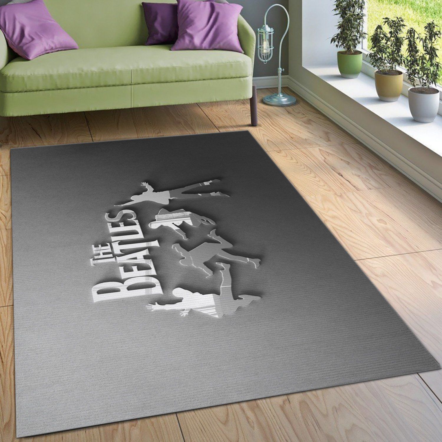 The Beatles Logo Band Jump Rug Bedroom Rug Home US Decor - Indoor Outdoor Rugs