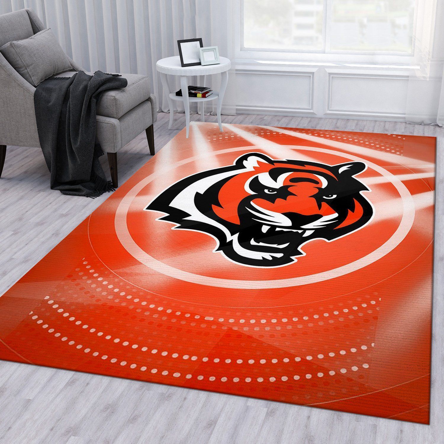 Cincinnati Bengals NFL Rug Living Room Rug Christmas Gift US Decor - Indoor Outdoor Rugs