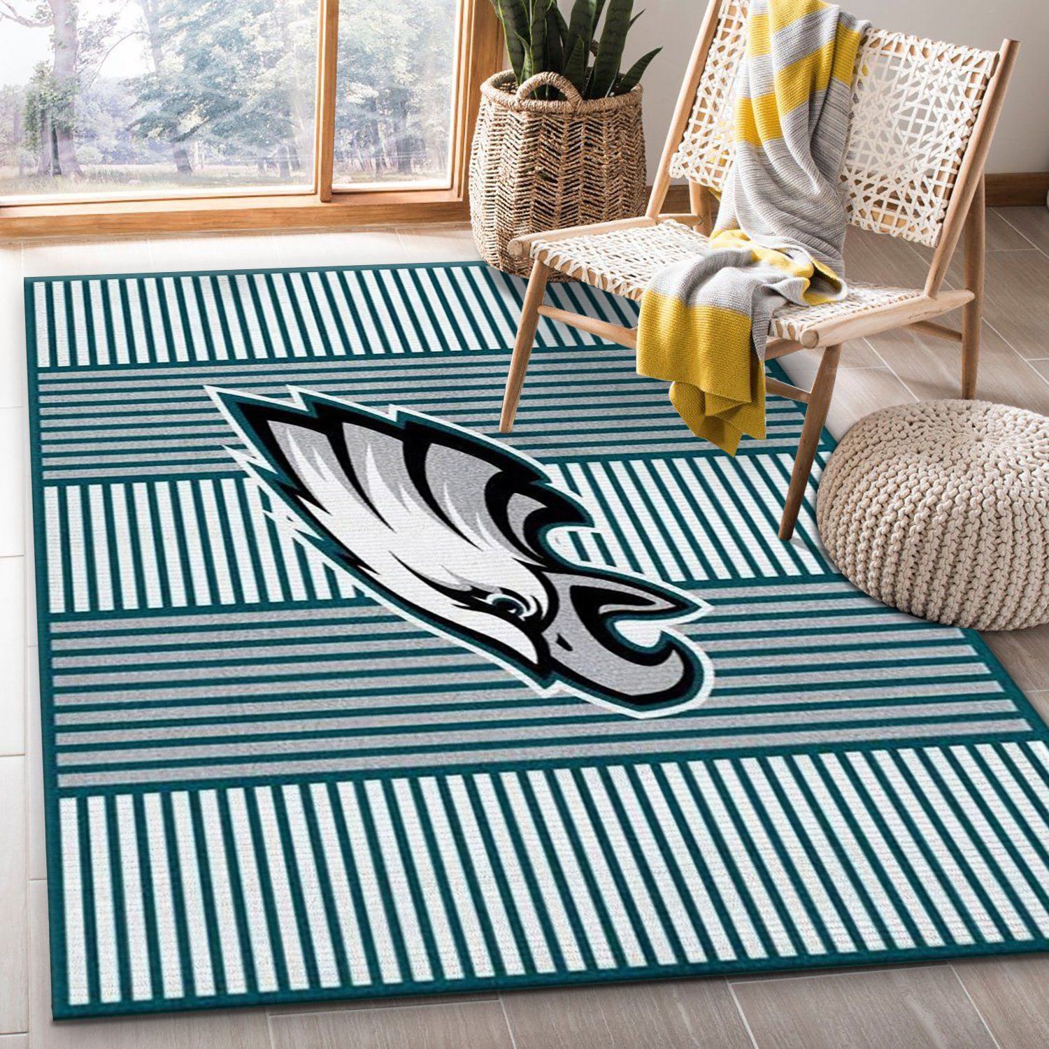 Philadelphia Eagles Imperial Champion Rug NFL Area Rug For Christmas, Living room and bedroom Rug, Christmas Gift US Decor - Indoor Outdoor Rugs