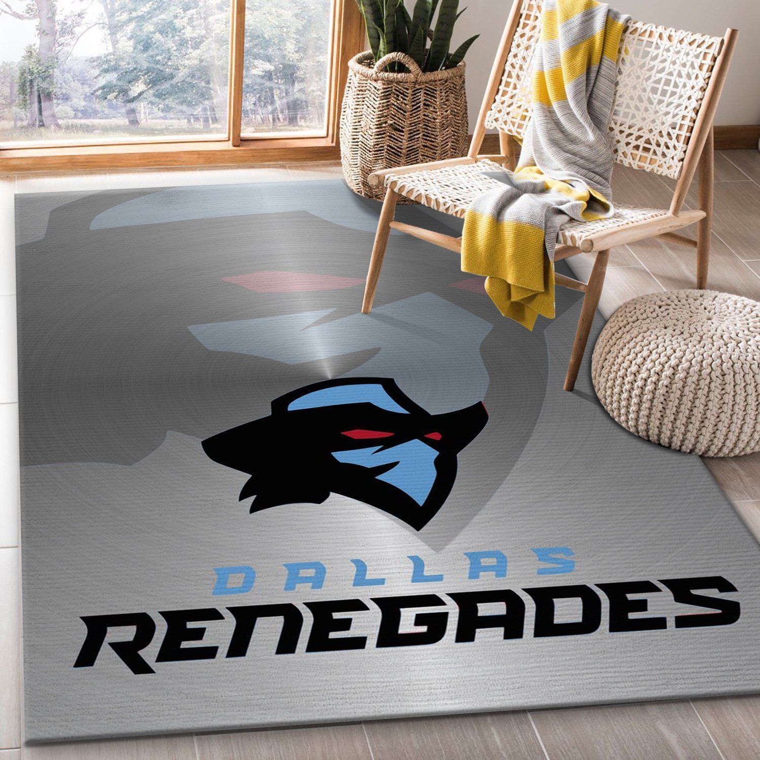 Dallas Renegades Xfl Nfl Area Rug Living Room Rug Home Decor Floor Decor - Indoor Outdoor Rugs