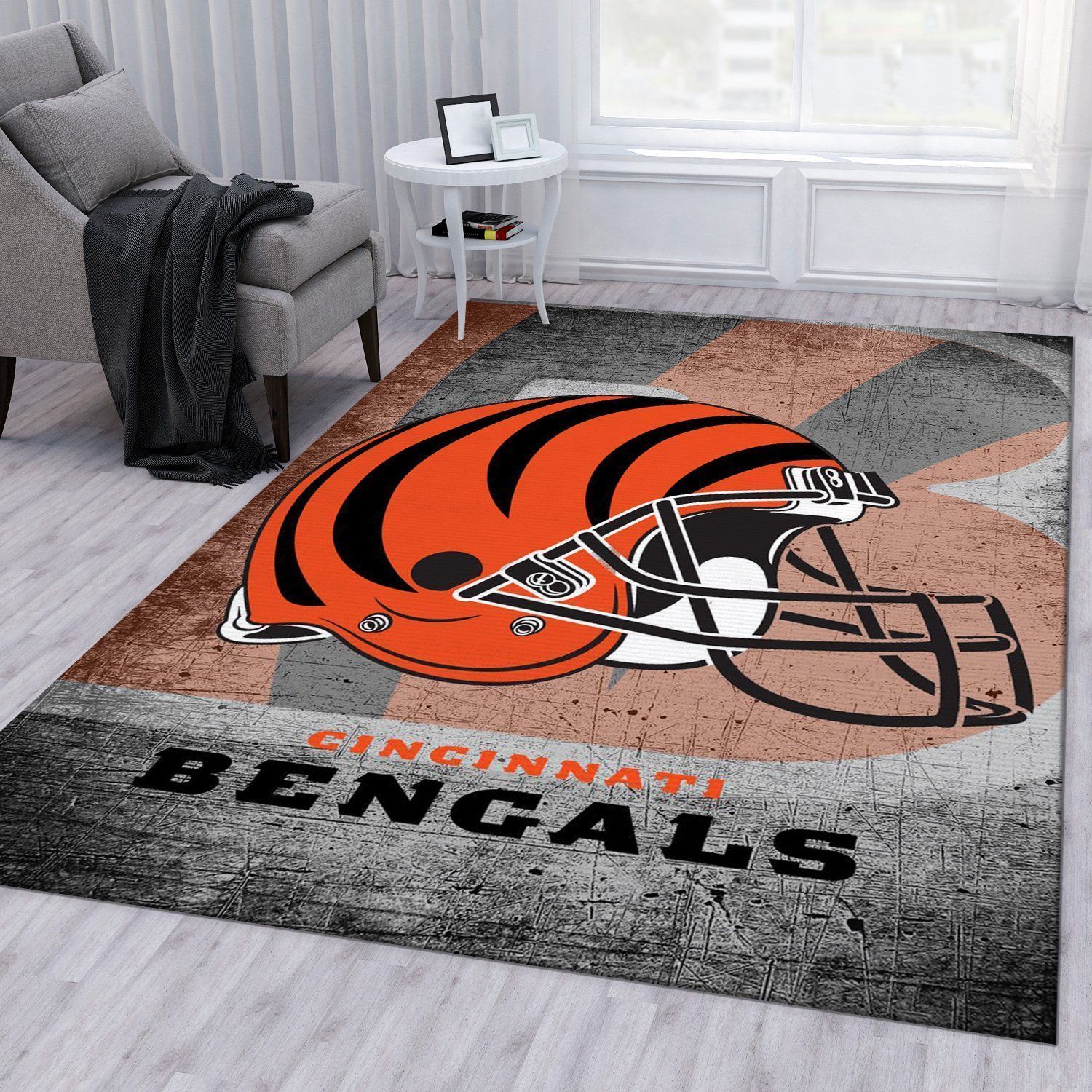 Cincinnati Bengals Nfl Area Rug Living Room Rug US Gift Decor - Indoor Outdoor Rugs