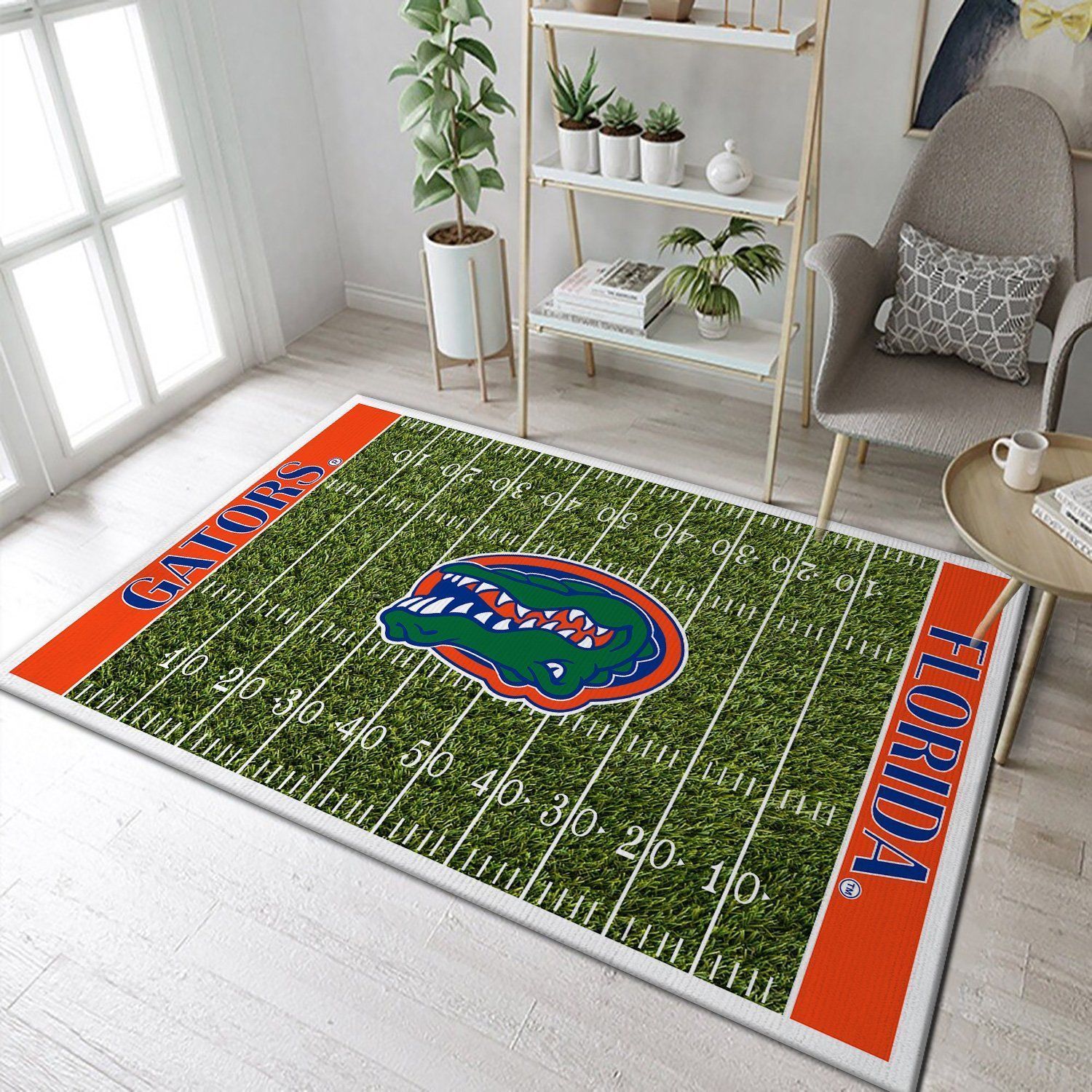 NFL Football Fans Florida Gators Home Field Area Rug Football Home Decor - Indoor Outdoor Rugs