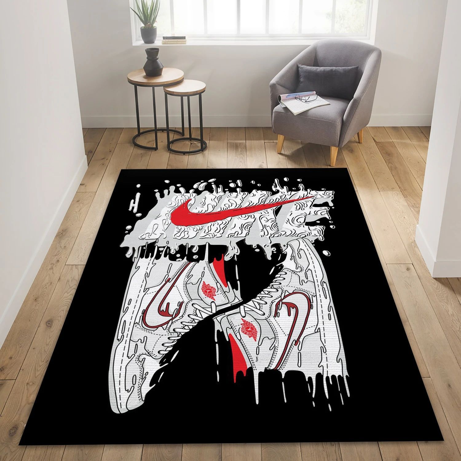 Sneakers Art Fashion Brand Rectangle Rug, Living Room Rug - Home US Decor - Indoor Outdoor Rugs