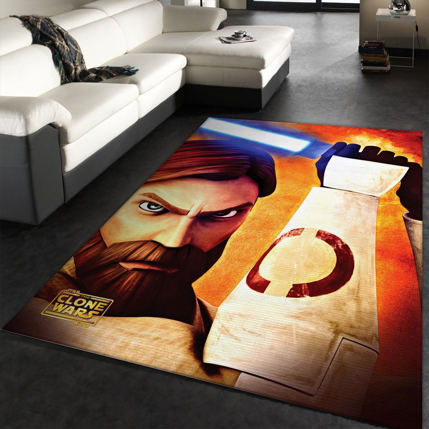 Obi Wan Star War Character Rug, Bedroom Rug, Home Decor Floor Decor - Indoor Outdoor Rugs