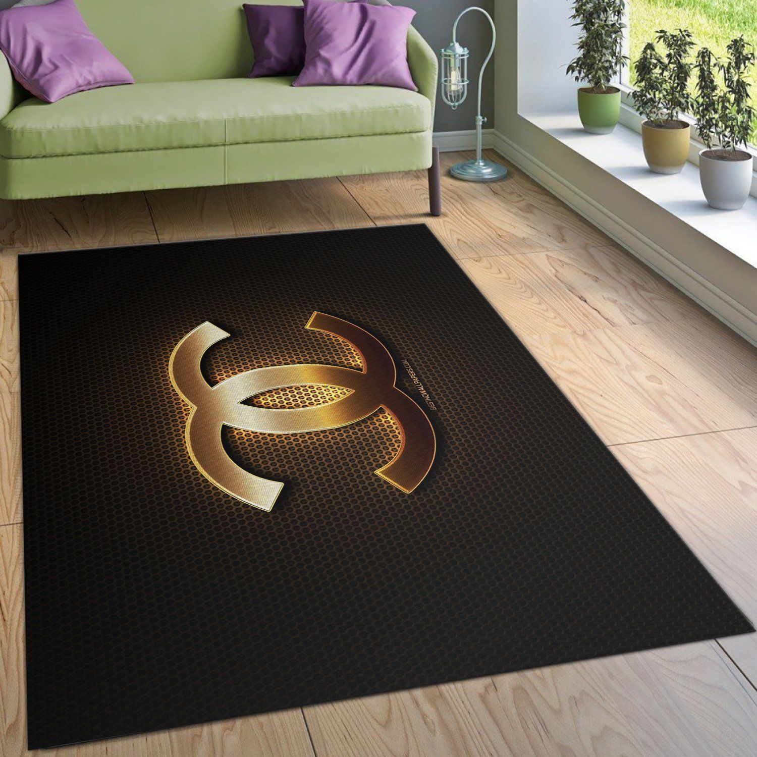 Chanel Rugs Living Room Rug Home Decor Floor Decor - Indoor Outdoor Rugs