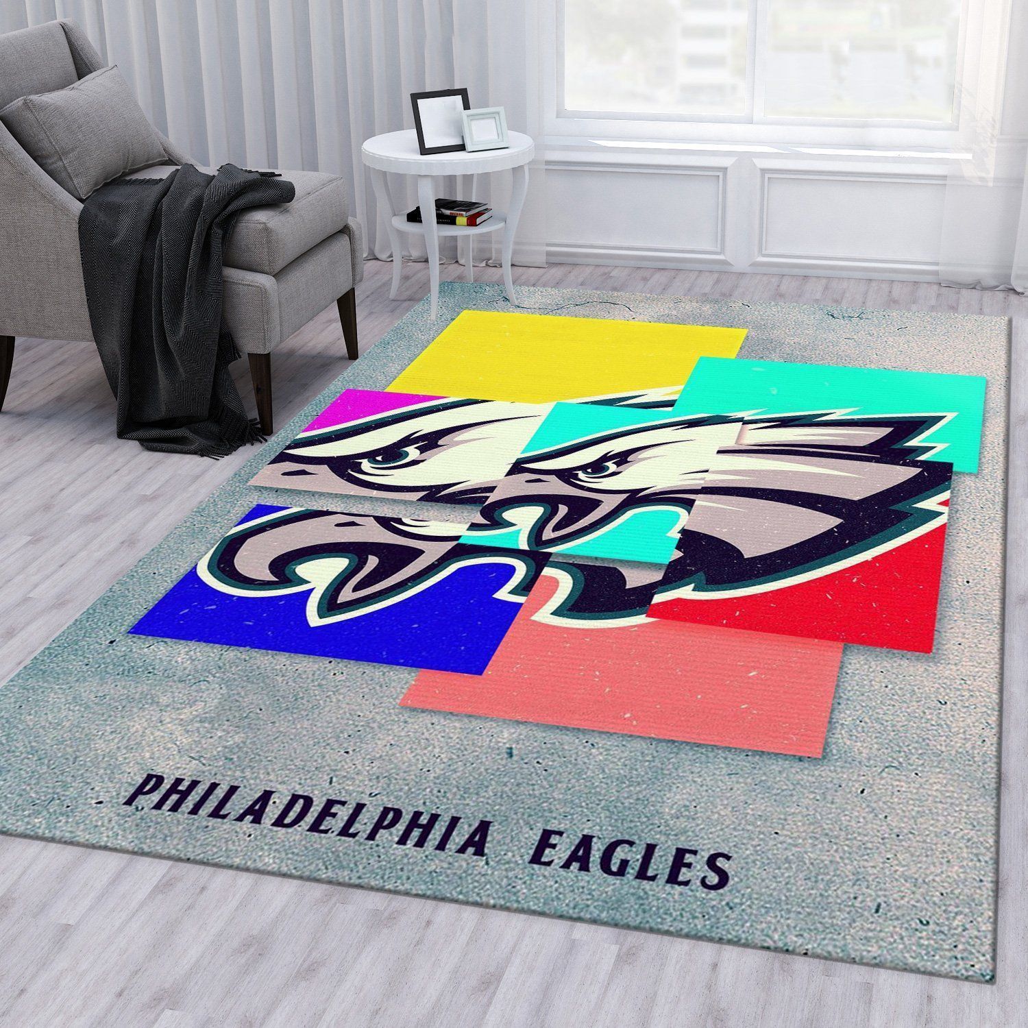 Philadelphia Eagles NFL Rug Living Room Rug Christmas Gift US Decor - Indoor Outdoor Rugs