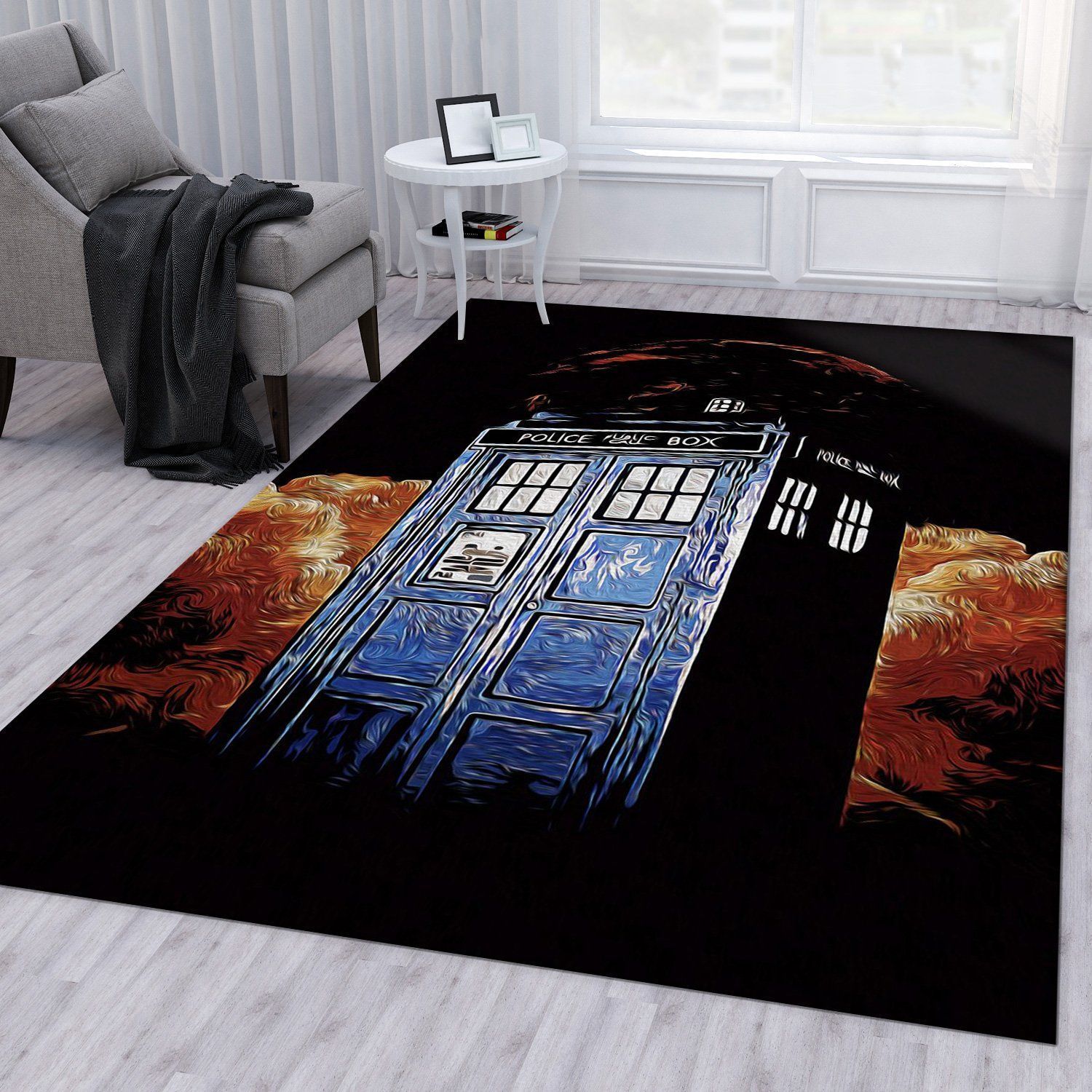 Van Time Machine Area Rug Bedroom Rug Home US Decor - Indoor Outdoor Rugs