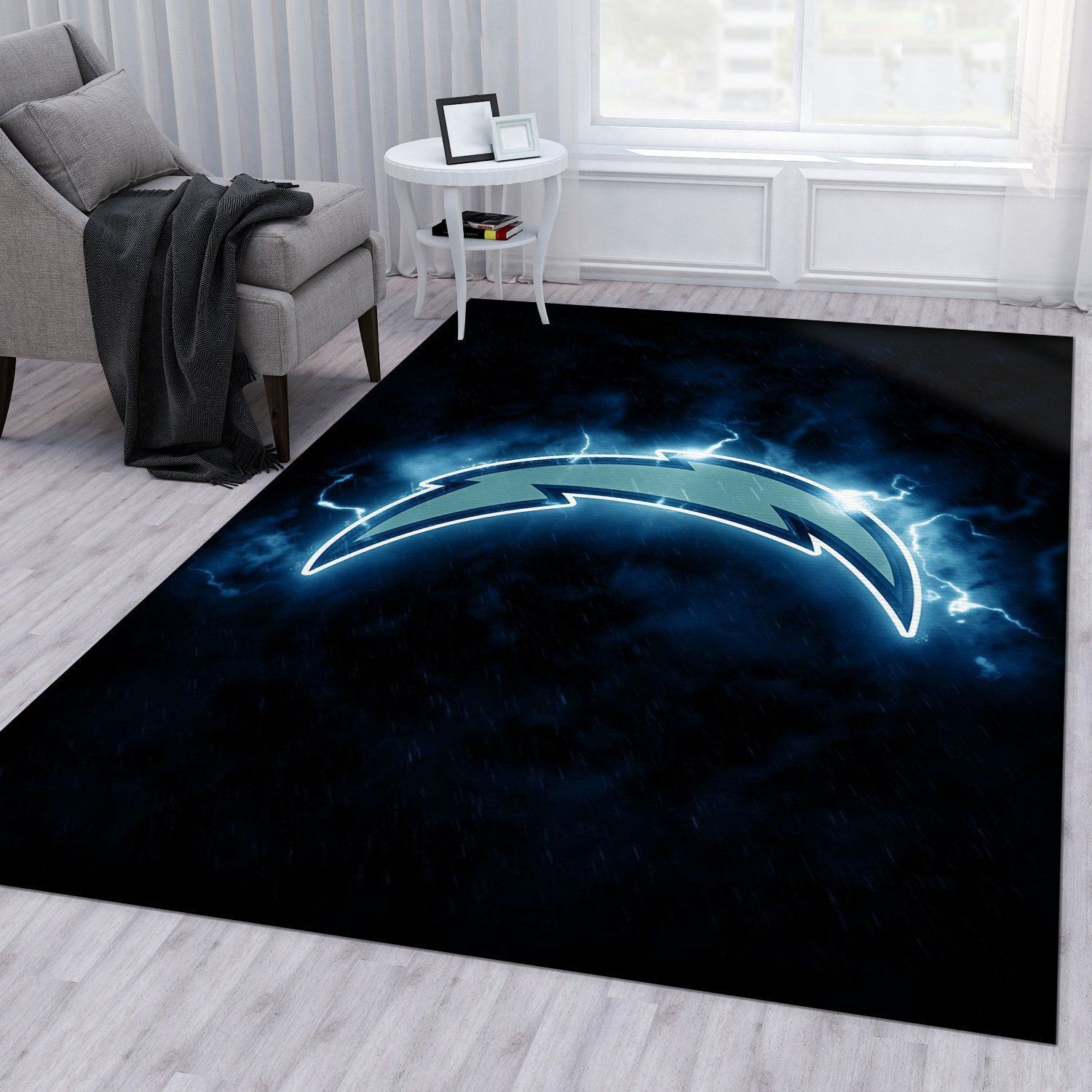 Los Angeles Chargers NFL Area Rug Bedroom Rug Home Decor Floor Decor - Indoor Outdoor Rugs