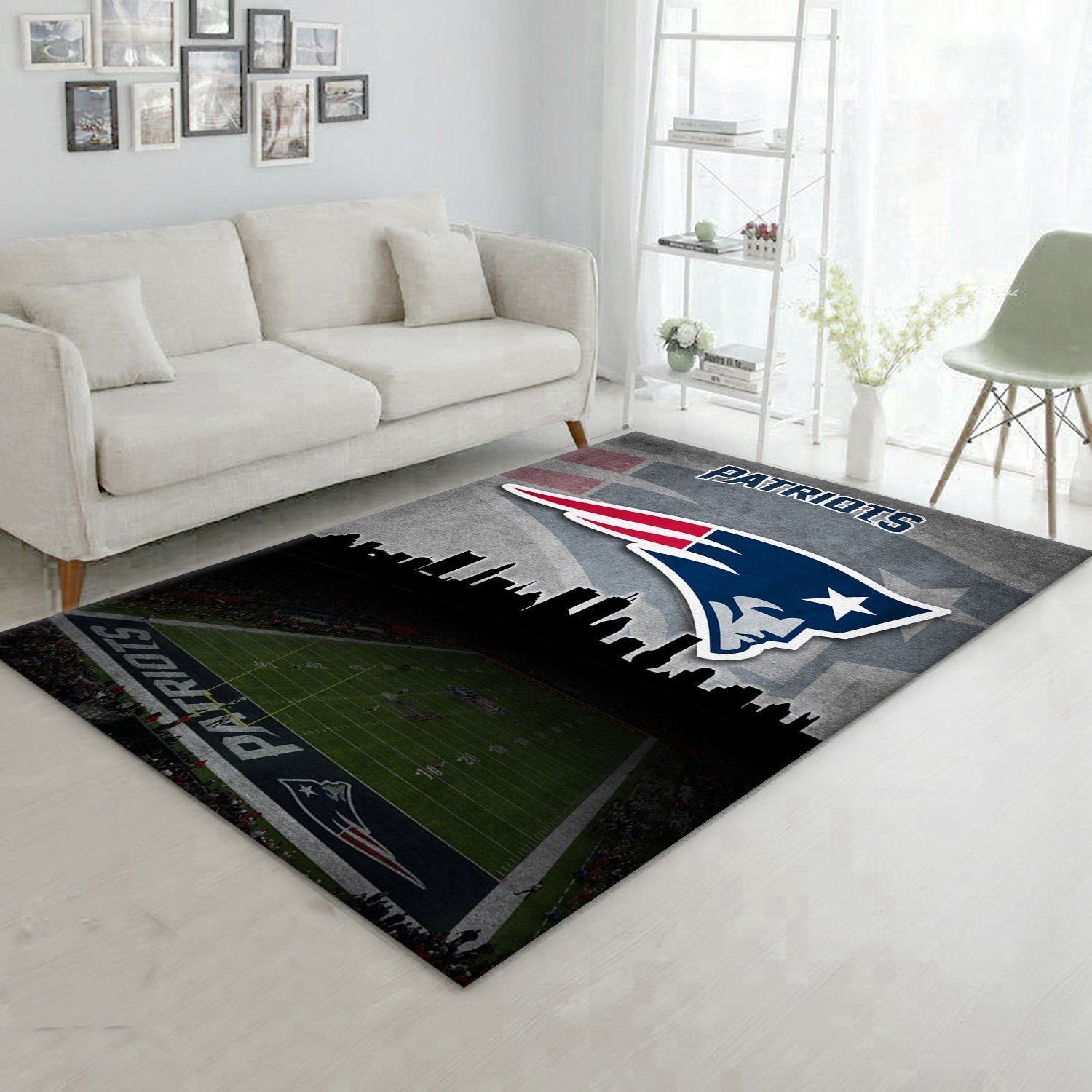 New England Patriots NFL Rug Living Room Rug US Gift Decor - Indoor Outdoor Rugs