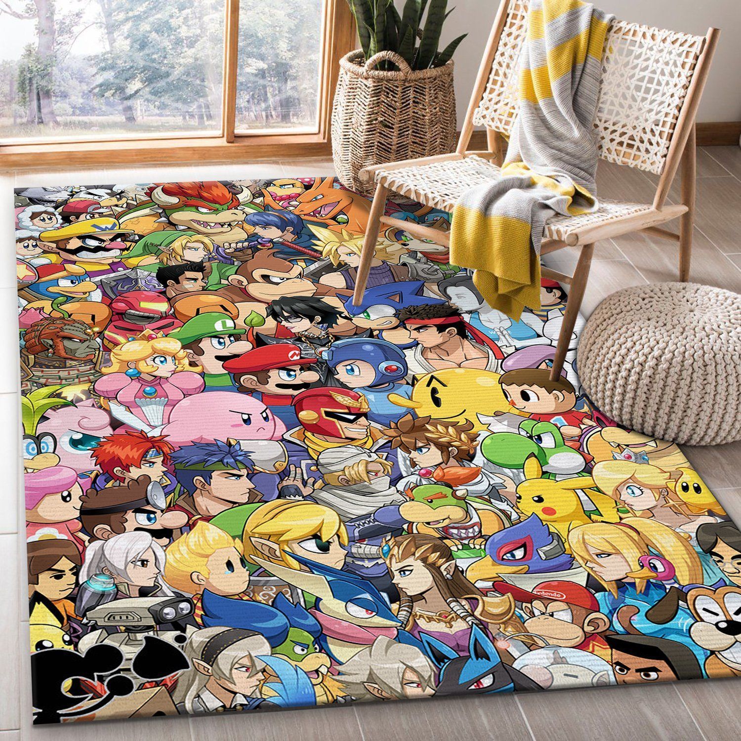 Super Mario Anime Area Rug 01 Gaming Floor Decor The US Decor - Indoor Outdoor Rugs