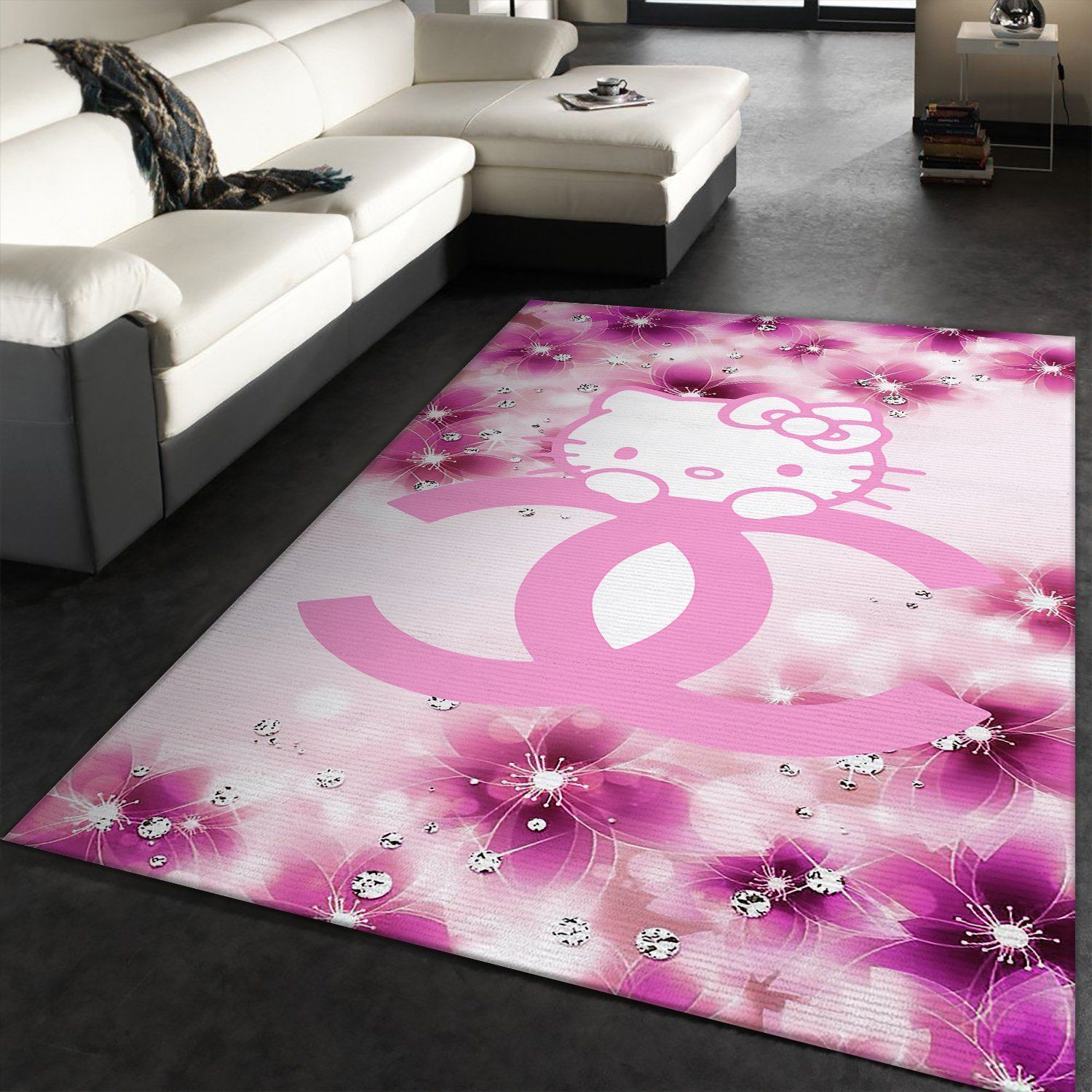 Chanel Hello Kitty Area Rugs Luxury Living Room Carpet LV071206 Local Brands Floor Decor The US Decor - Indoor Outdoor Rugs