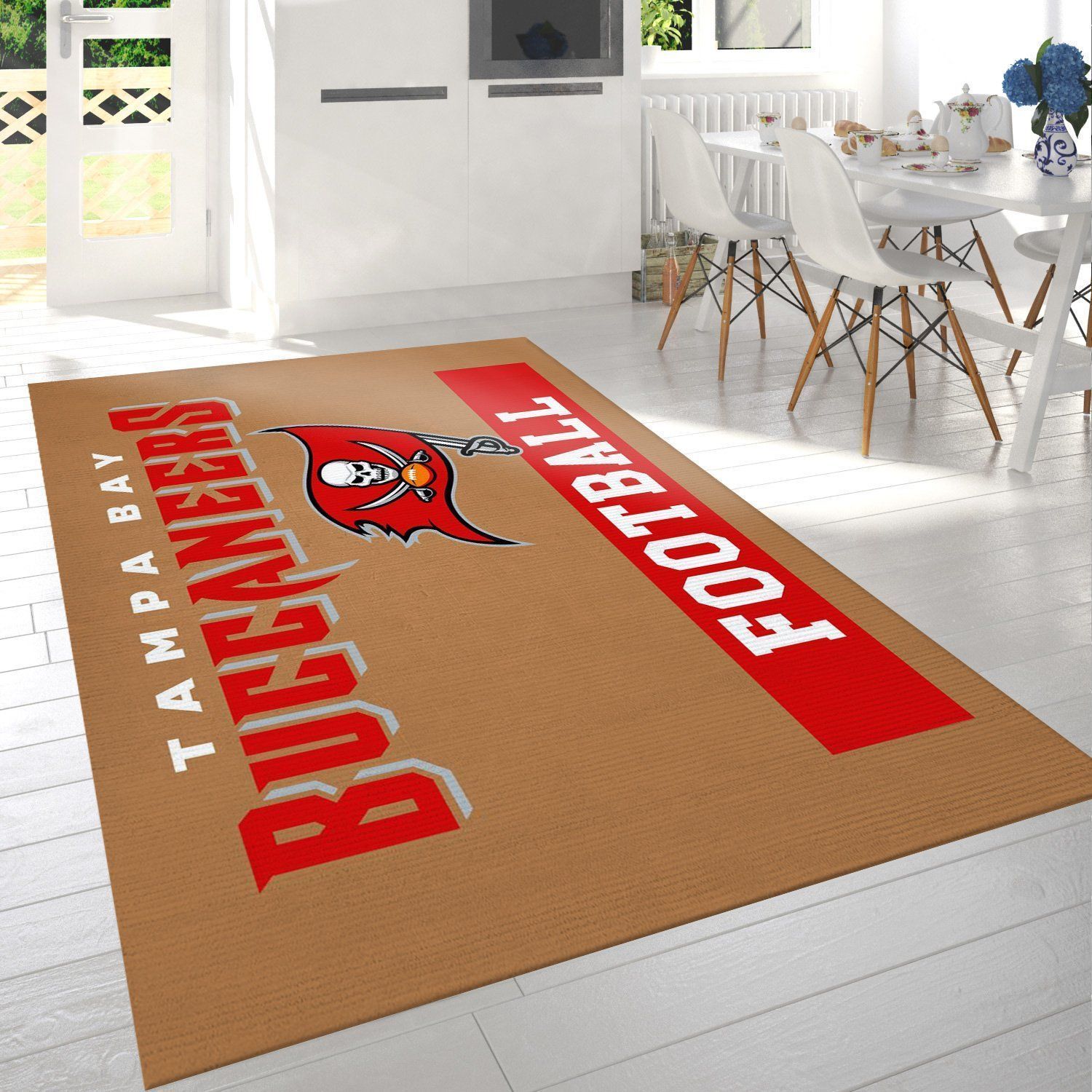 Tampa Bay Buccaneers Gold Nfl Team Logo Rug Bedroom Rug Home Decor Floor Decor - Indoor Outdoor Rugs