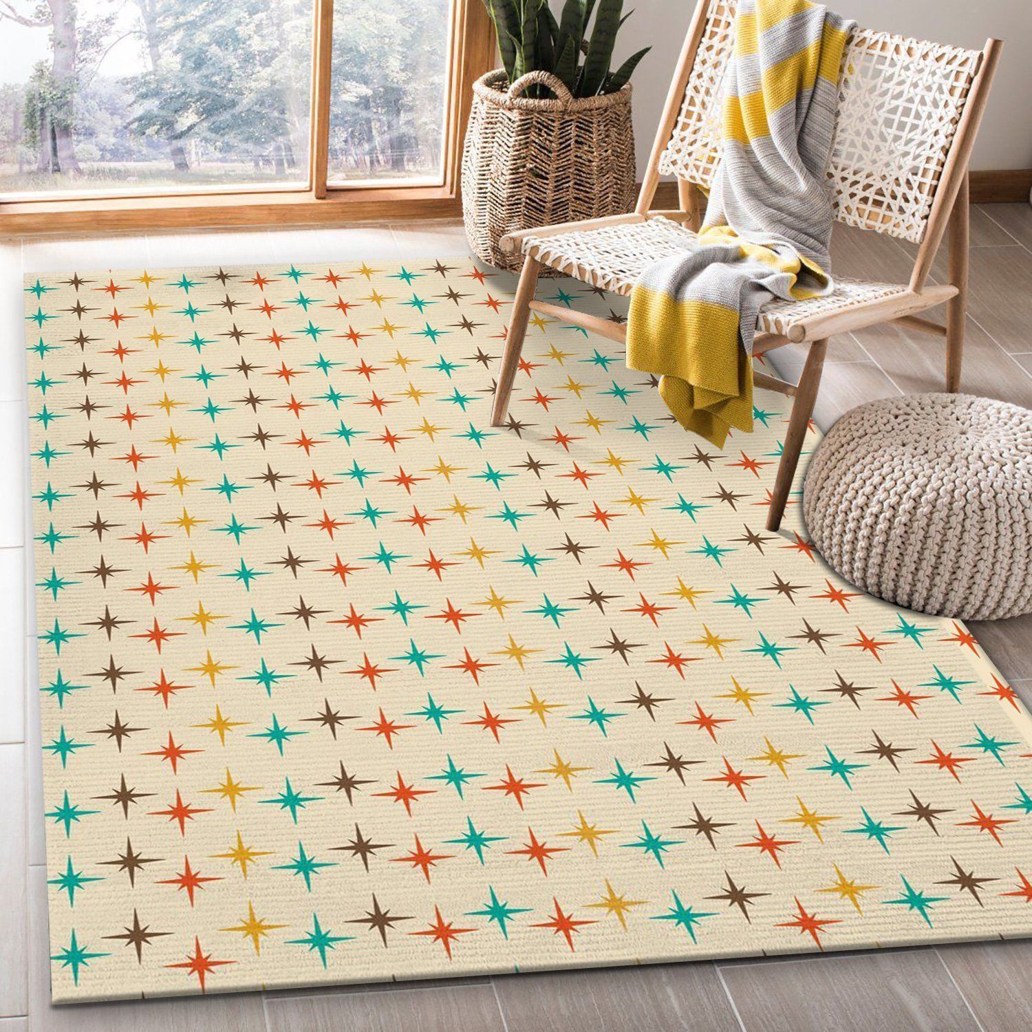 Midcentury Pattern 11 Area Rug, Living room and bedroom Rug, Family Gift US Decor - Indoor Outdoor Rugs