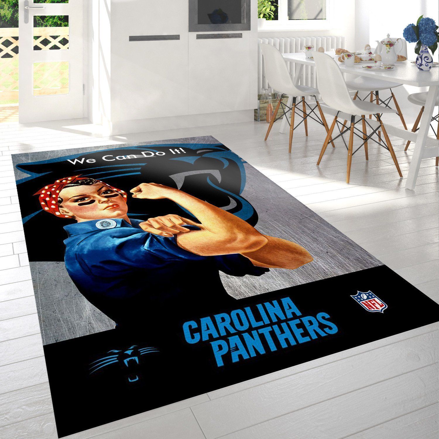 Carolina Panthers Nfl Area Rug Bedroom Rug Home US Decor - Indoor Outdoor Rugs