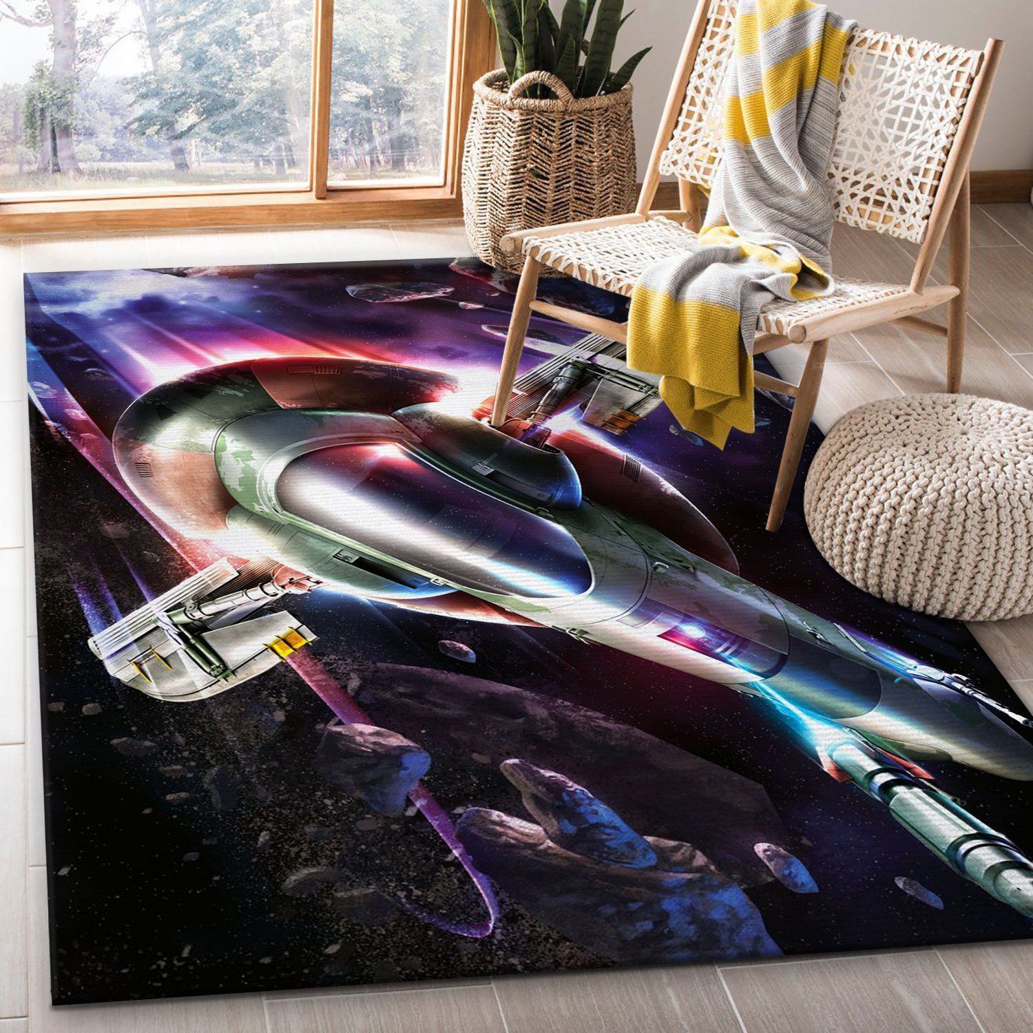 Slave One Star War Battle Zone Area Rug Carpet, Bedroom Rug, Home US Decor - Indoor Outdoor Rugs