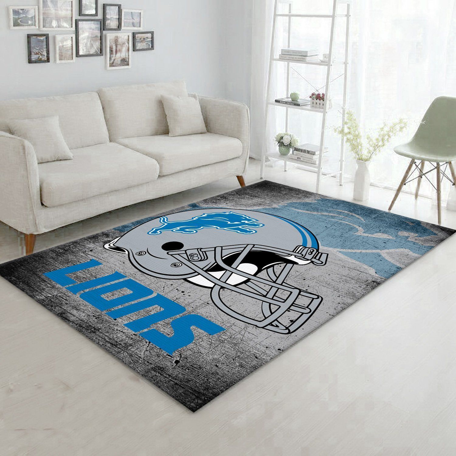 Detroit Lions Football Nfl Area Rug Living Room Rug Home Decor Floor Decor - Indoor Outdoor Rugs