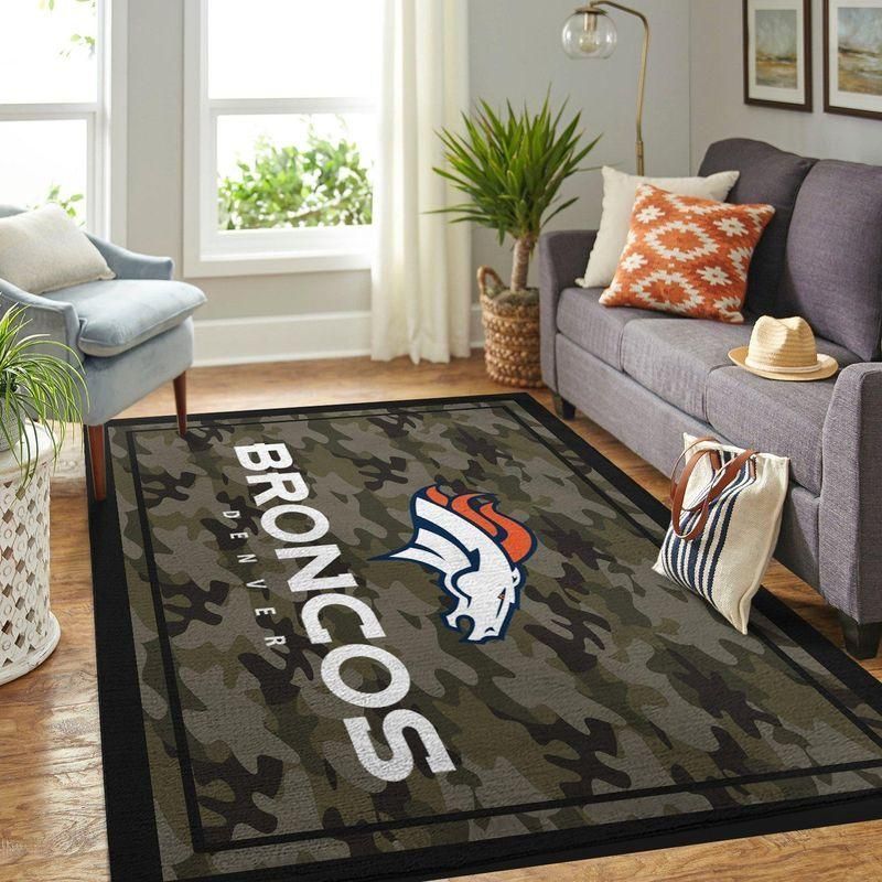 Denver Broncos Nfl Rug Room Carpet Sport Custom Area Floor Home Decor V4 - Indoor Outdoor Rugs