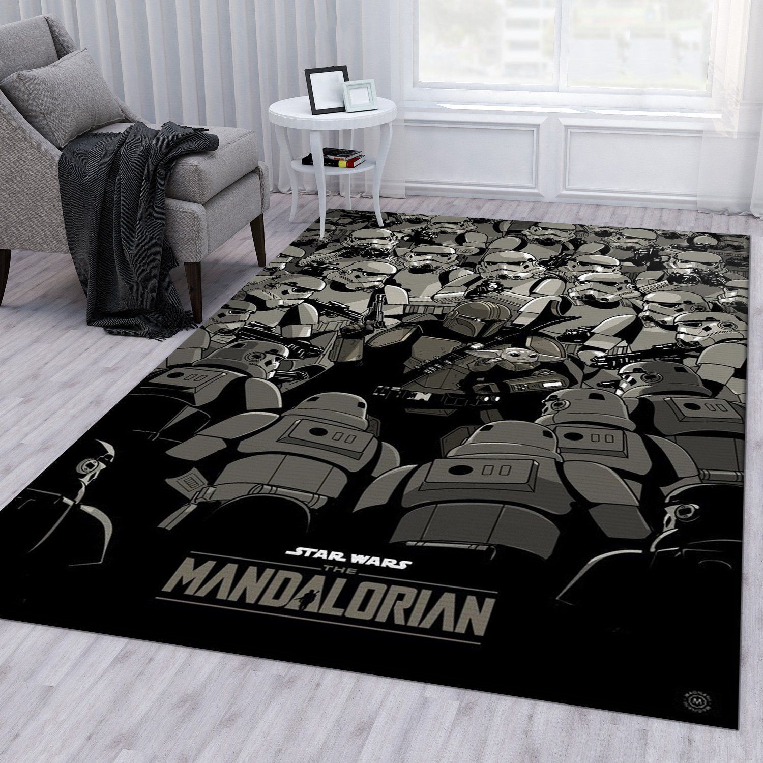 Mandalorian Baby Yoda Ver13 Area Rug Bedroom Rug Home Decor - Indoor Outdoor Rugs