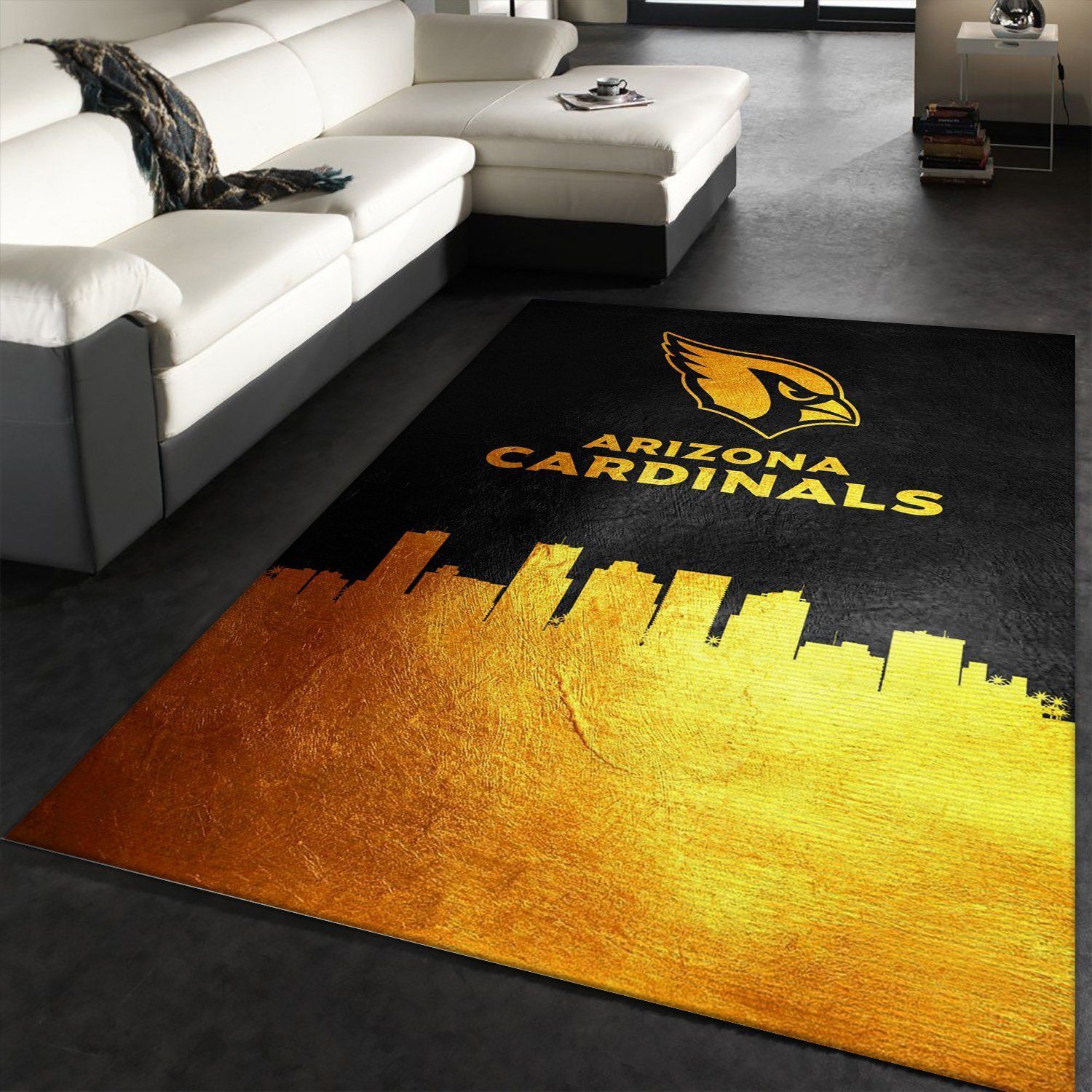 Arizona Cardinals Skyline NFL Area Rug, Bedroom, Home Decor Floor Decor - Indoor Outdoor Rugs