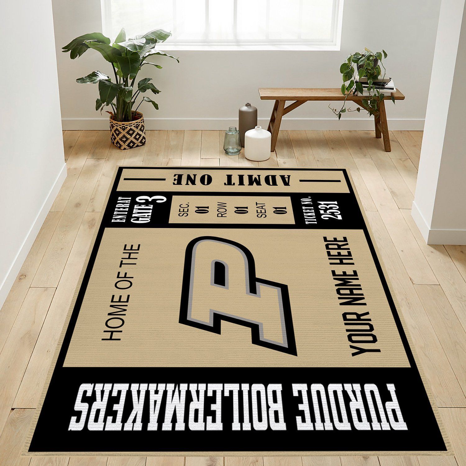 Purdue Boilermakers Ncaa Customizable Rug, Bedroom Rug - Home US Decor - Indoor Outdoor Rugs