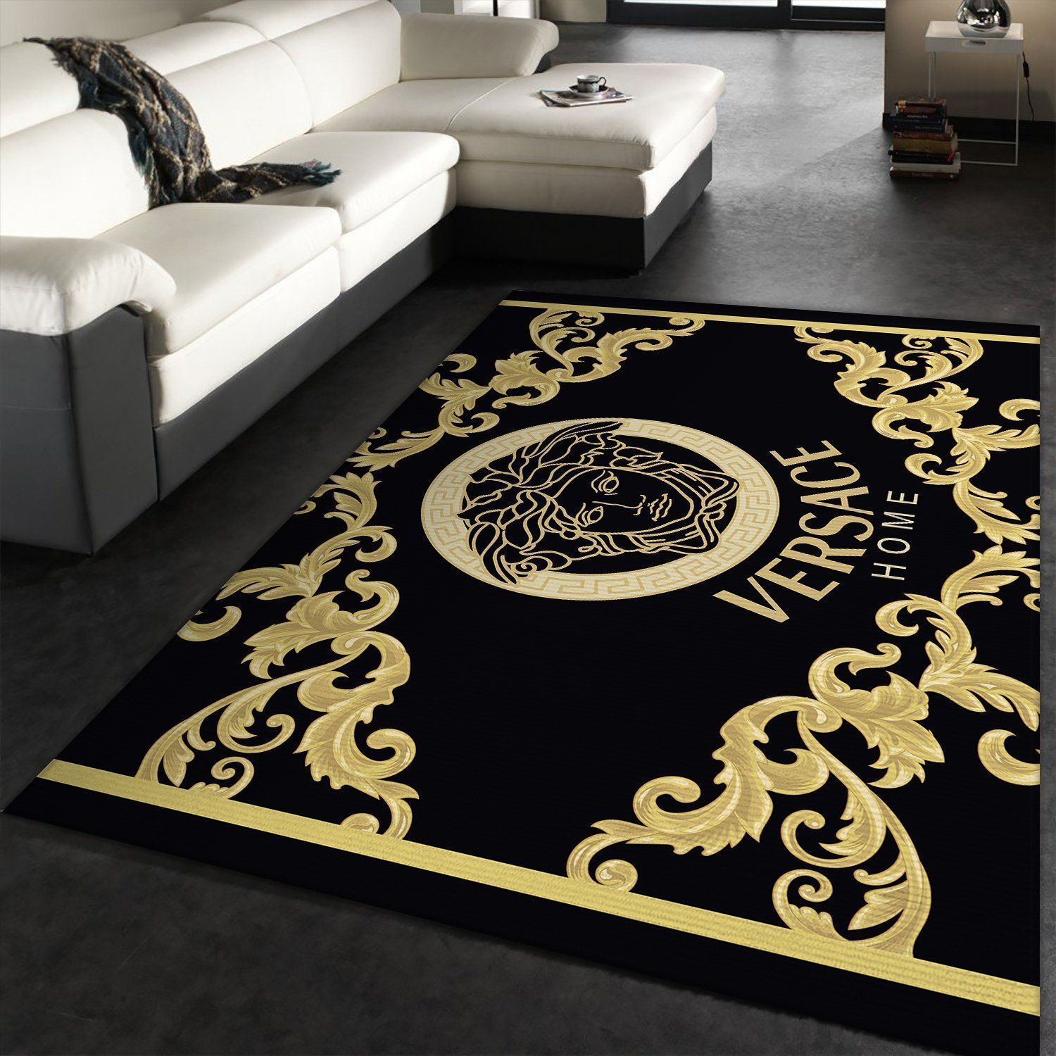 Versace Fashion Brand Luxurious Living Room Area Carpet Living Room Rugs The US Decor - Indoor Outdoor Rugs